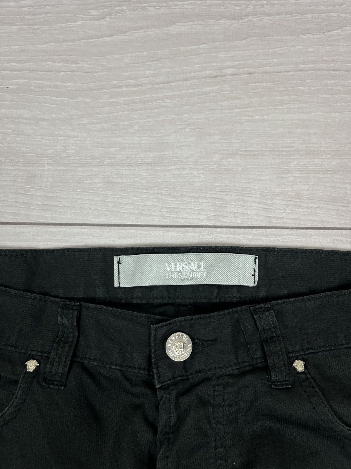 Versace Jeans Couture Versace Jeans Couture Vintage 90s Black Wide Leg Pants Size US 32 / EU 48 - 9 Thumbnail