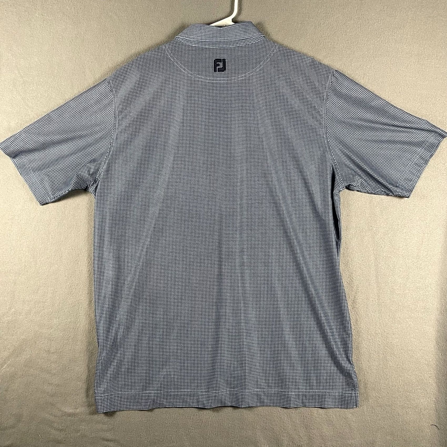 Footjoy FootJoy Golf Polo Shirt Men's XL Blue Check Geometric Print Size US XL / EU 56 / 4 - 3 Thumbnail