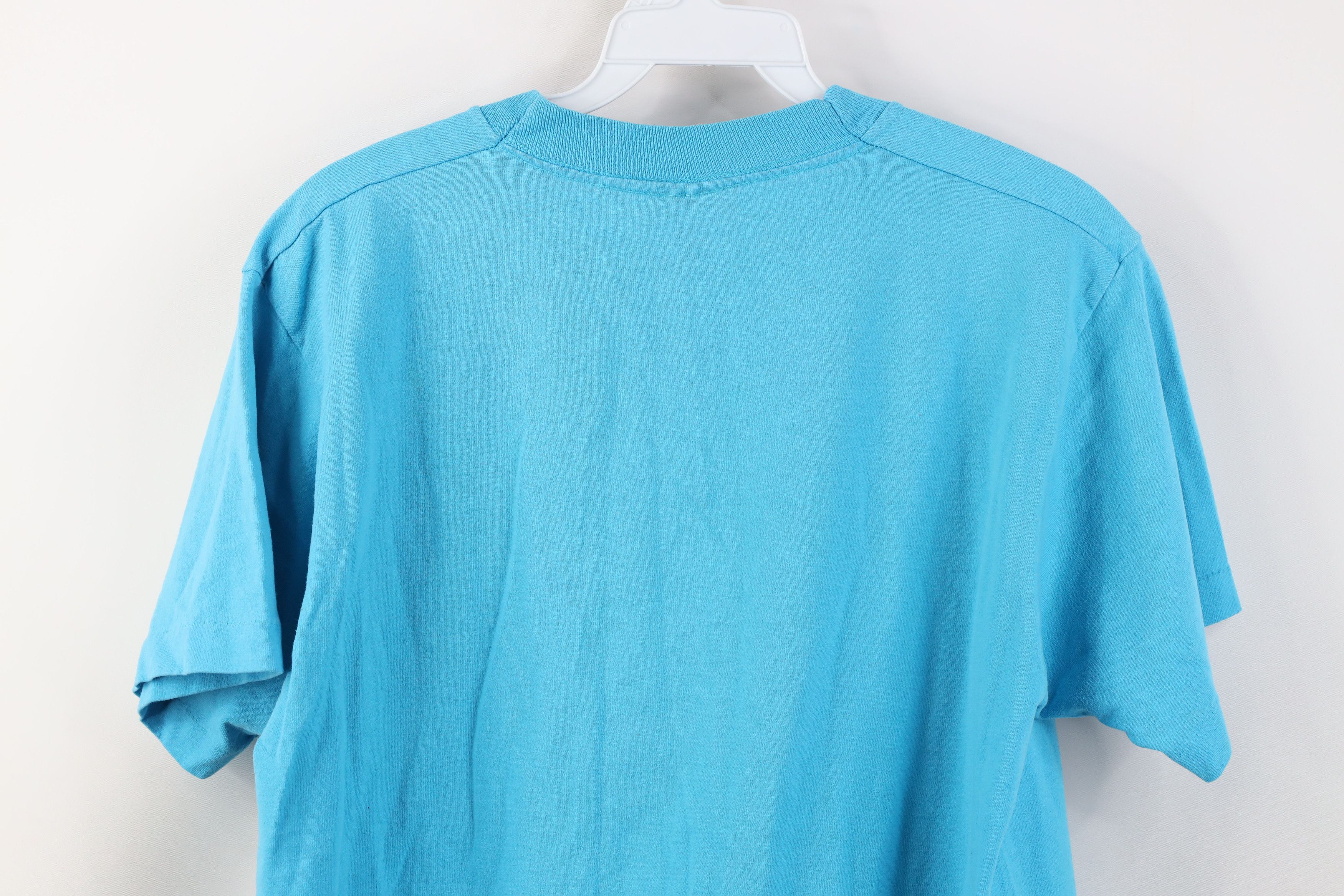 Vintage Vintage 90s Christian The Bible Tells Me So T-Shirt Blue USA Size M / US 6-8 / IT 42-44 - 12 Thumbnail
