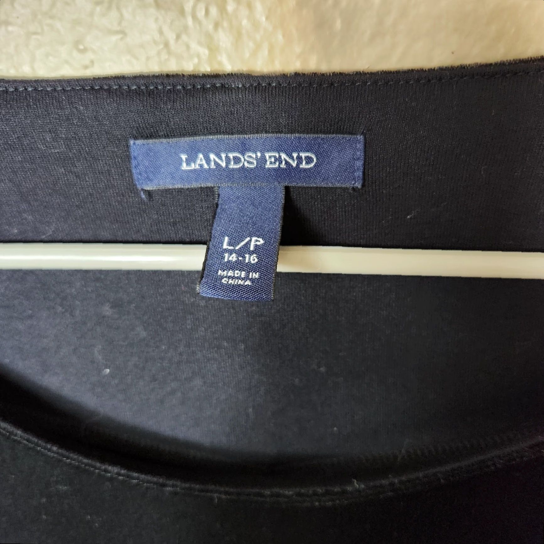 Lands' End Lands' End Womens Petite Black Velvet Half Sleeve Fit & Flare Dress |LP| Size L / US 10 / IT 46 - 5 Thumbnail