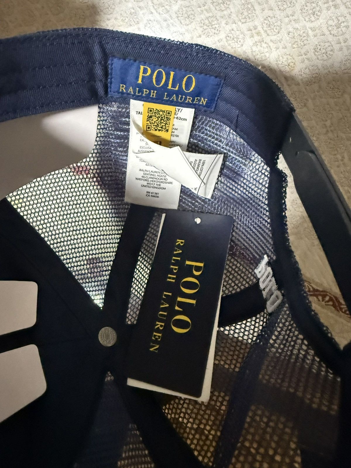 Polo Ralph Lauren Polo Ralph Lauren Twill Trucker Cap Navy “New York Running” Size ONE SIZE - 5 Thumbnail