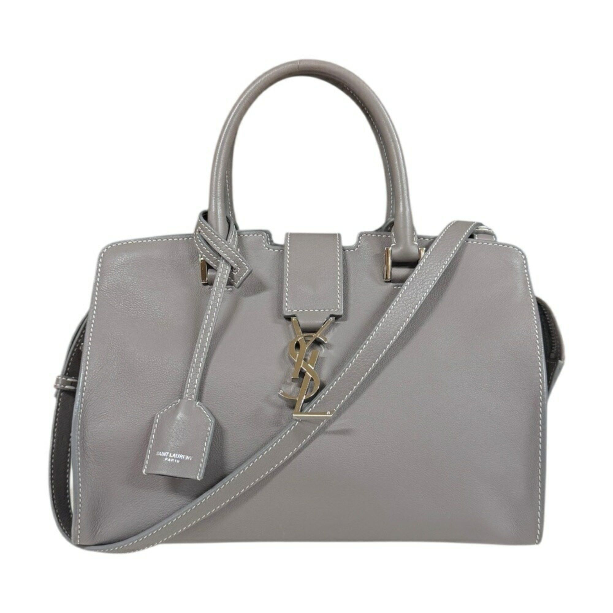 Saint Laurent Paris Saint Laurent Baby Cabas Shoulder Bag, Leather 