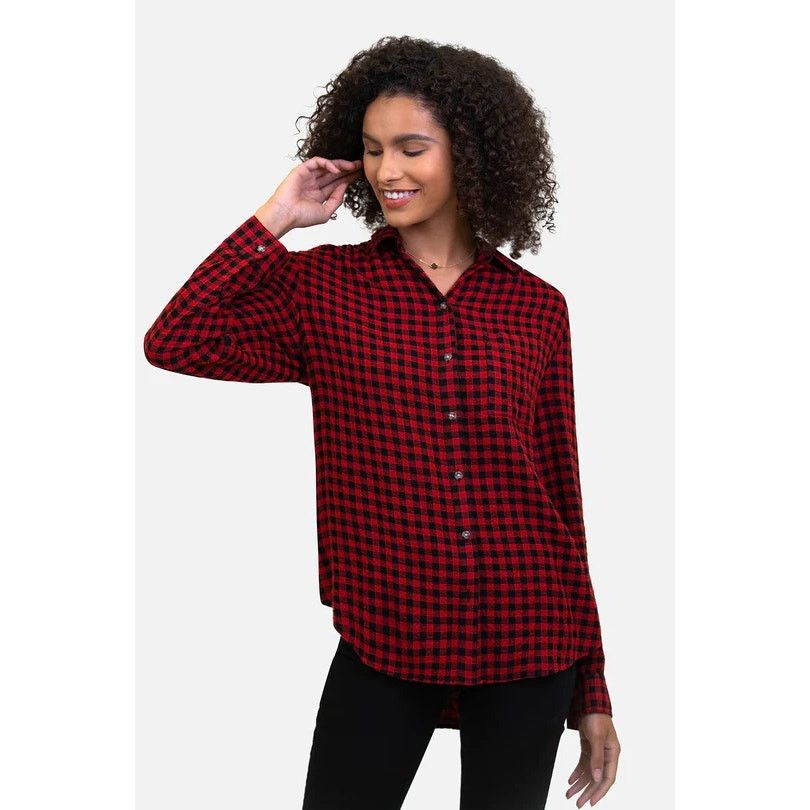 Other BeachLunchLounge Red Buffalo Plaid Button Down Shirt Small Size S / US 4 / IT 40 - 1 Thumbnail