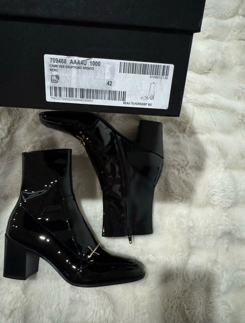 Saint Laurent Paris Saint Laurent Paris Black gold men's boots leather boots Size US 9 / EU 42 - 9 Thumbnail