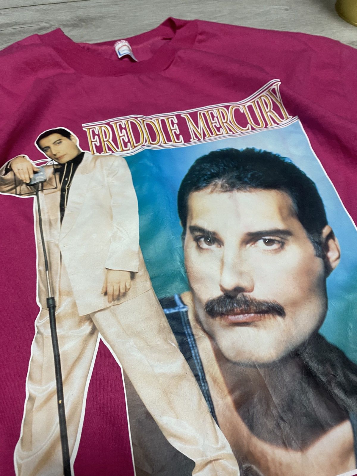 Vintage Freddie Mercury big print graphic tee shirt Size US L / EU 52-54 / 3 - 4 Thumbnail