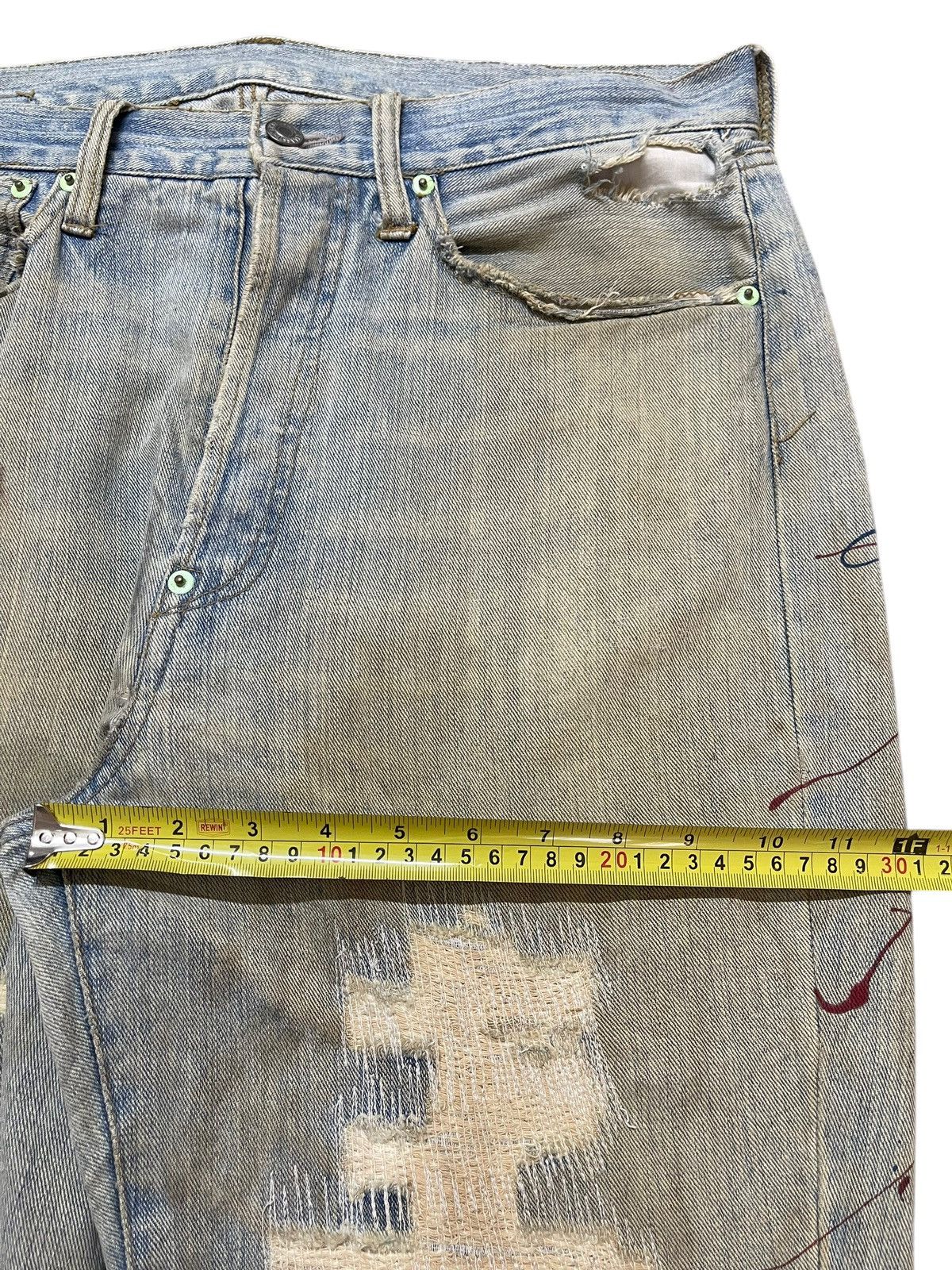 14th Addiction Vintage Japanese Brand Mud Wash Distress Paint Splatter Jean Size US 34 / EU 50 - 15 Thumbnail