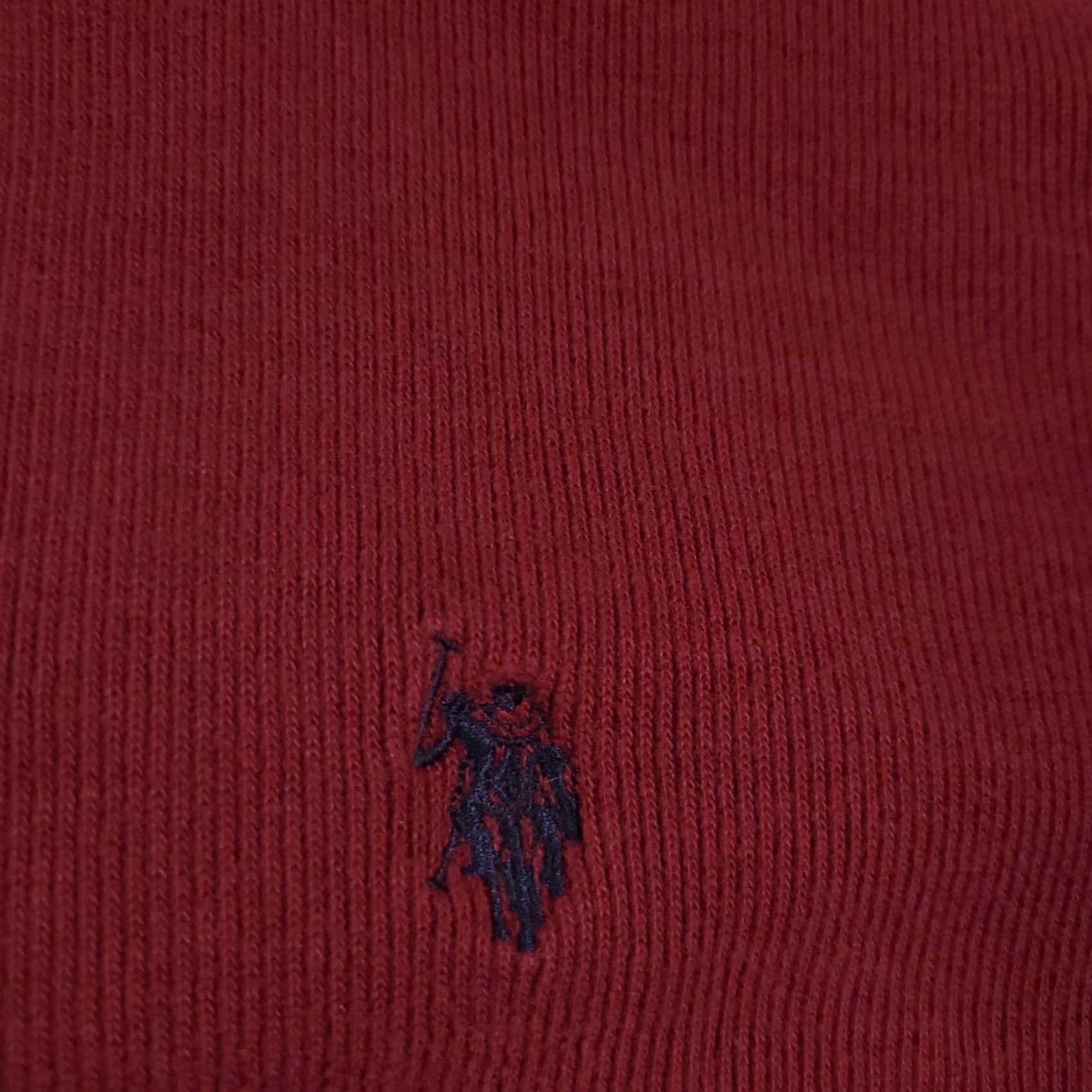 U.S. Polo Assn. U.S. Polo Assn. Sweater Shirt LT Tall Burgundy 1/4 Zip Pullover Mens Heavy Knit Long Sleeve Mock Neck Logo Embroidered Zipper Size US L / EU 52-54 / 3 - 5 Thumbnail