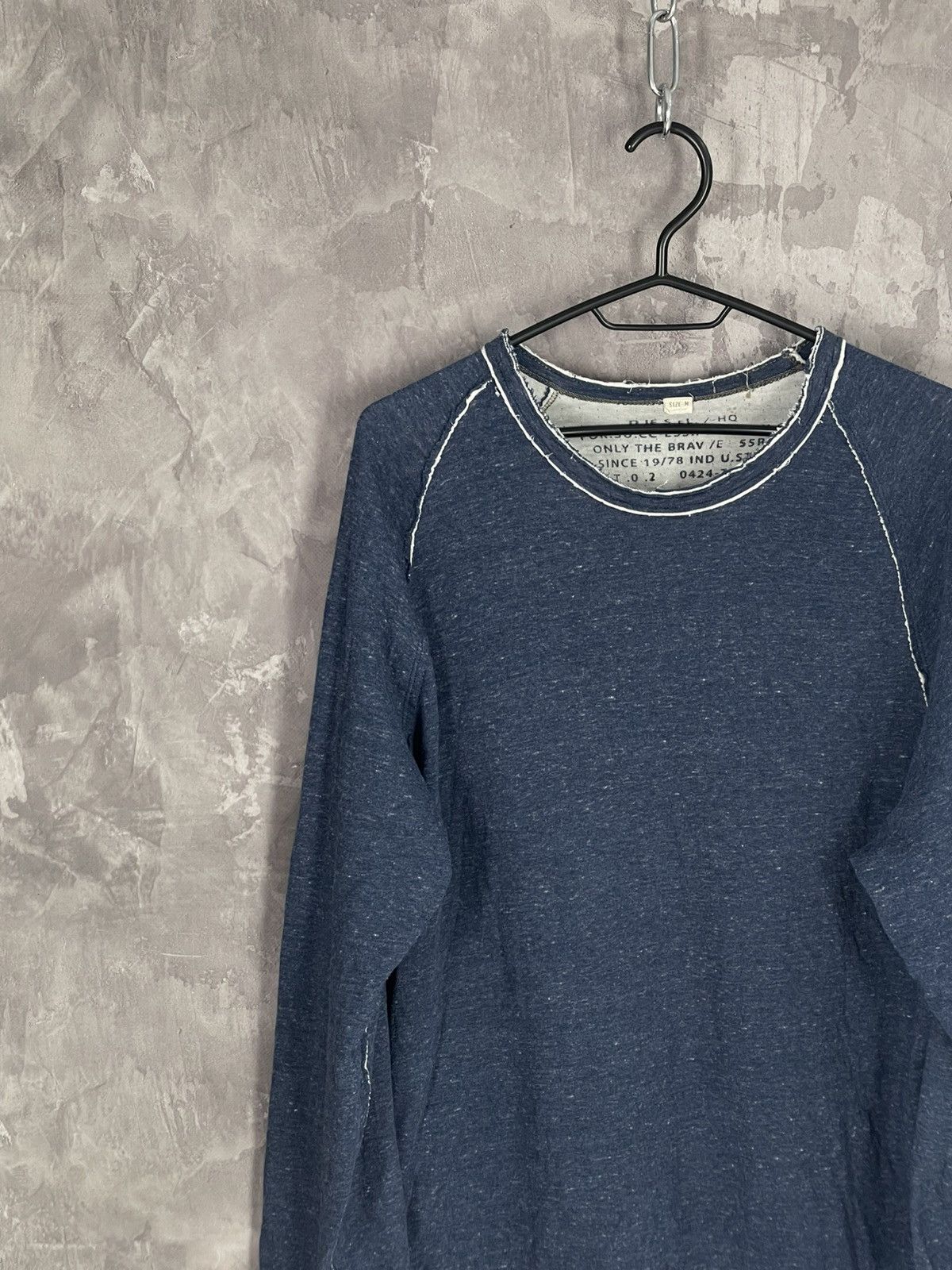 20471120 × Diesel Vintage Diesel Grunge Distressed Long Sleeve T shirt Size US M / EU 48-50 / 2 - 3 Thumbnail