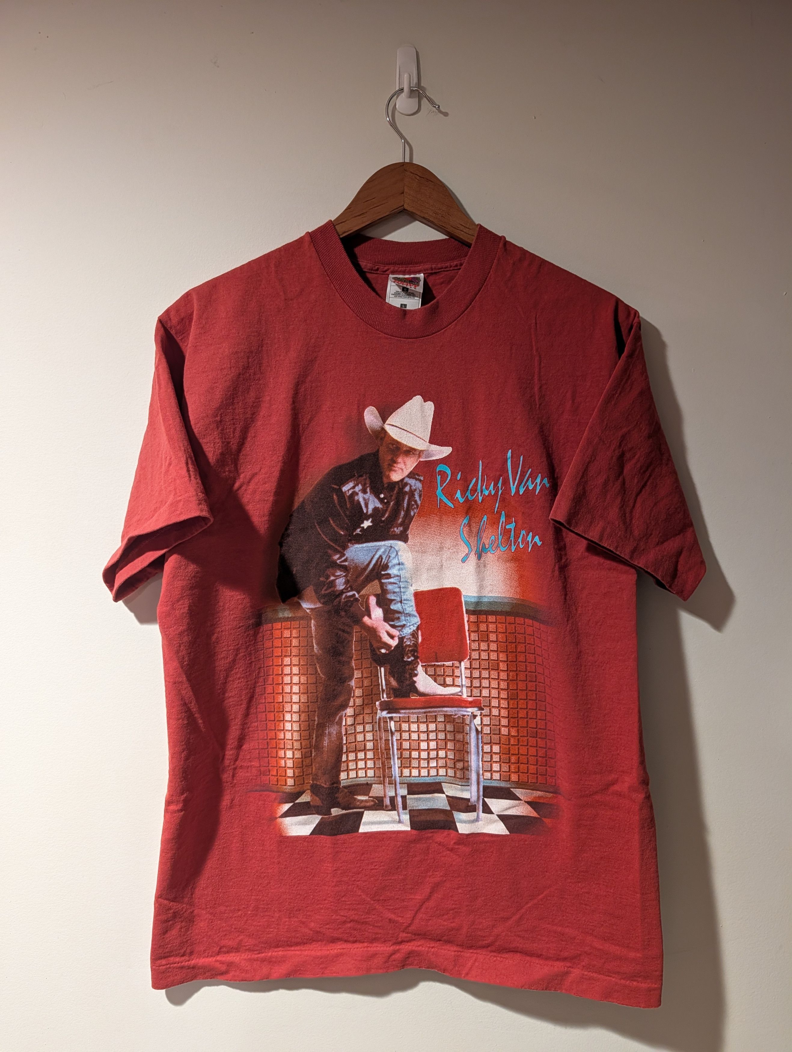 Band Tees Vintage 90s Ricky Van Shelton Tour Shirt Country Music Tee Size US L / EU 52-54 / 3 - 1 Thumbnail