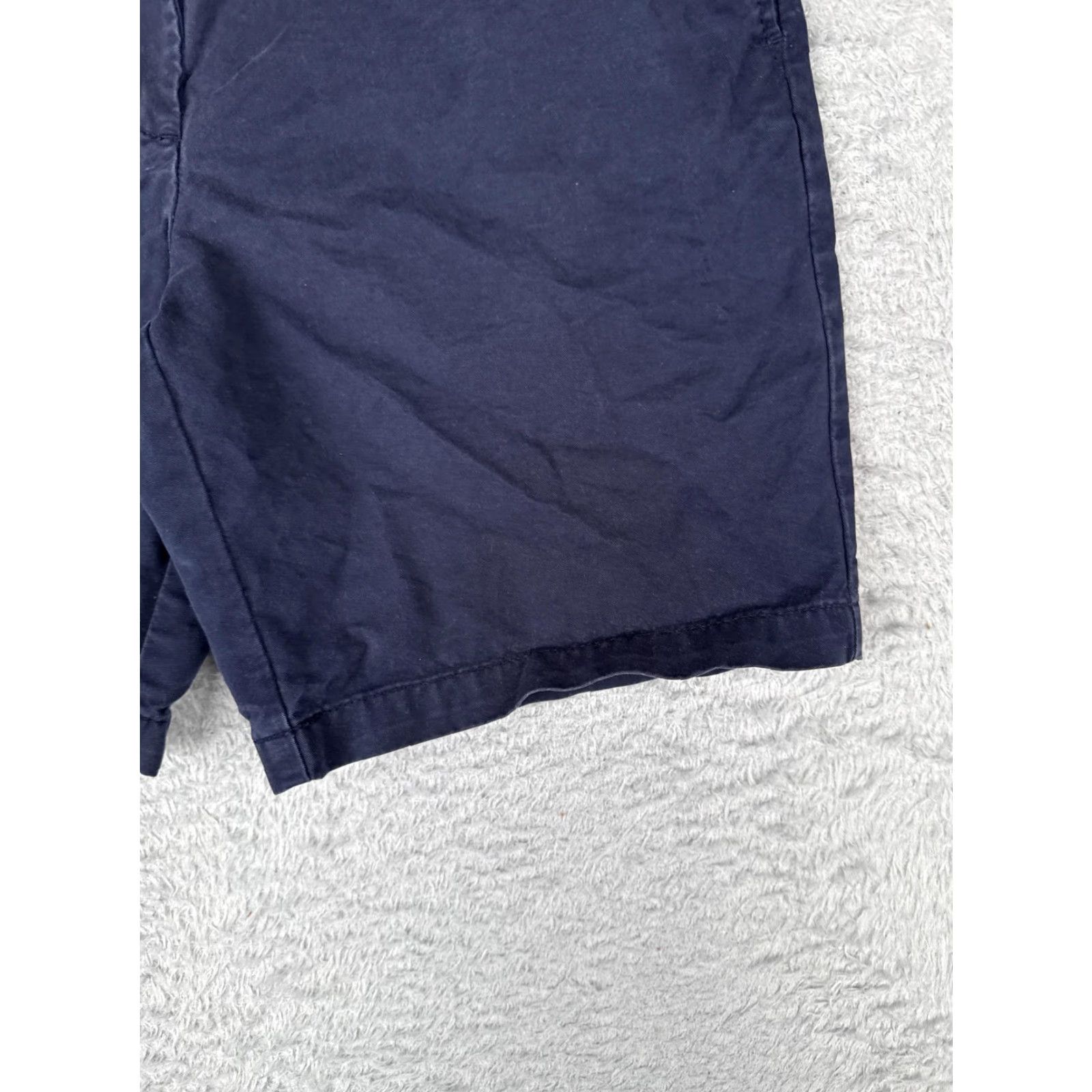 Tommy Hilfiger Tommy Hilfiger Shorts Womens 10 Blue Chino Twill Flat Front Casual Summer 32x8 Hem 8 in Pockets Logo Slim Classic Rise Mid-Blue Damen Women 10 Size 32" / US 10 / IT 46 - 2 Thumbnail