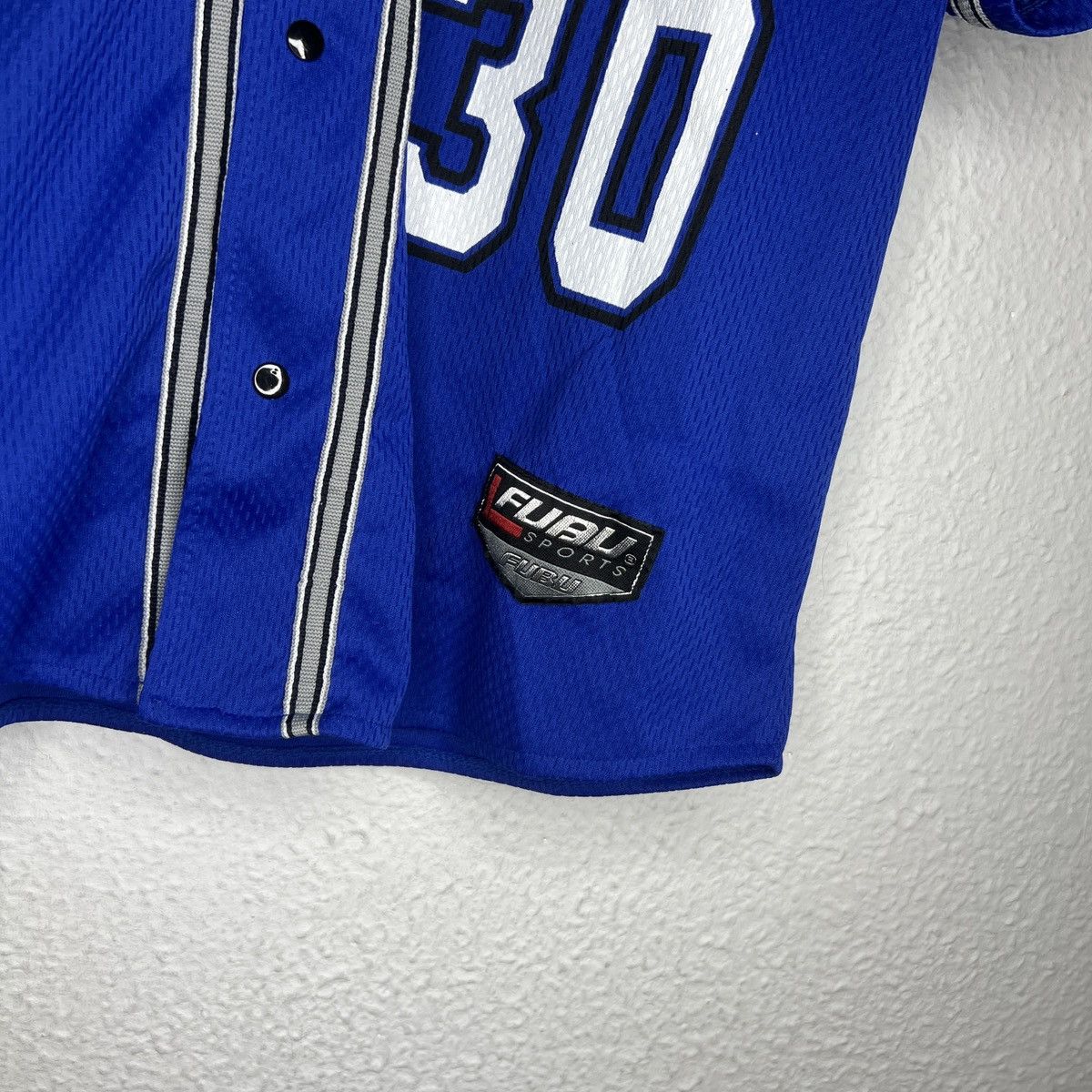 Fubu Fubu Sport Marlins 30 Jersey Navy Big Logo 90s Retro Tshirt Size US L / EU 52-54 / 3 - 4 Thumbnail