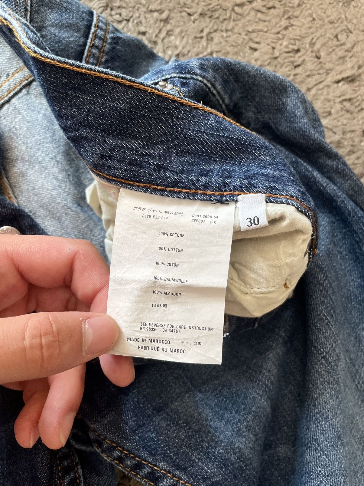 Prada × Vintage Prada Milano Jeans Denim Vintage Streetwear Logo Y2k Rare Size US 30 / EU 46 - 18 Thumbnail