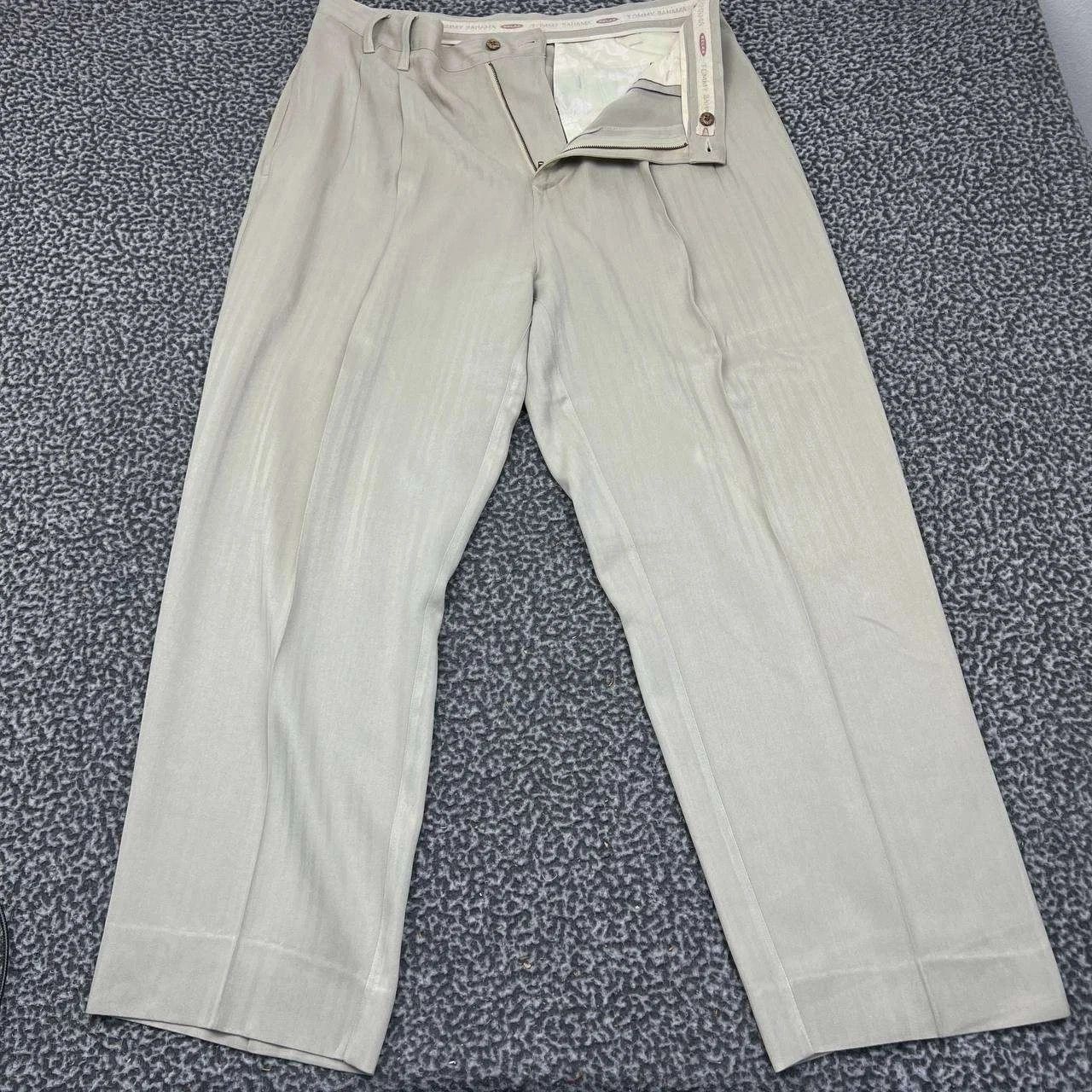 Tommy Bahama Vintage Tommy Bahama Dress Pants 35x29 Pleated Pocket Silk Size US 35 - 1 Thumbnail