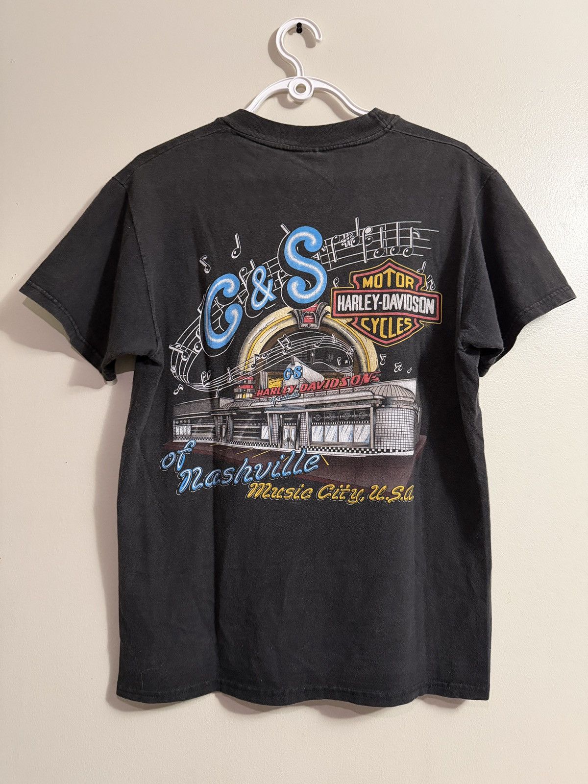 Harley Davidson 1998 Harley Davidson C & S Nashville , TN T Shirt Size US S / EU 44-46 / 1 - 1 Thumbnail