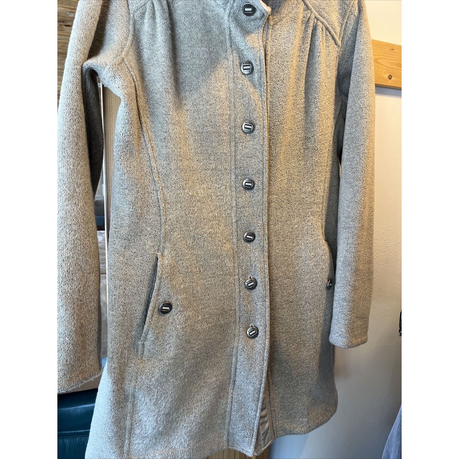 Kuhl Kuhl Women’s M Beige LS Button Down Acrylic Polyester Coat Size M / US 6-8 / IT 42-44 - 7 Thumbnail