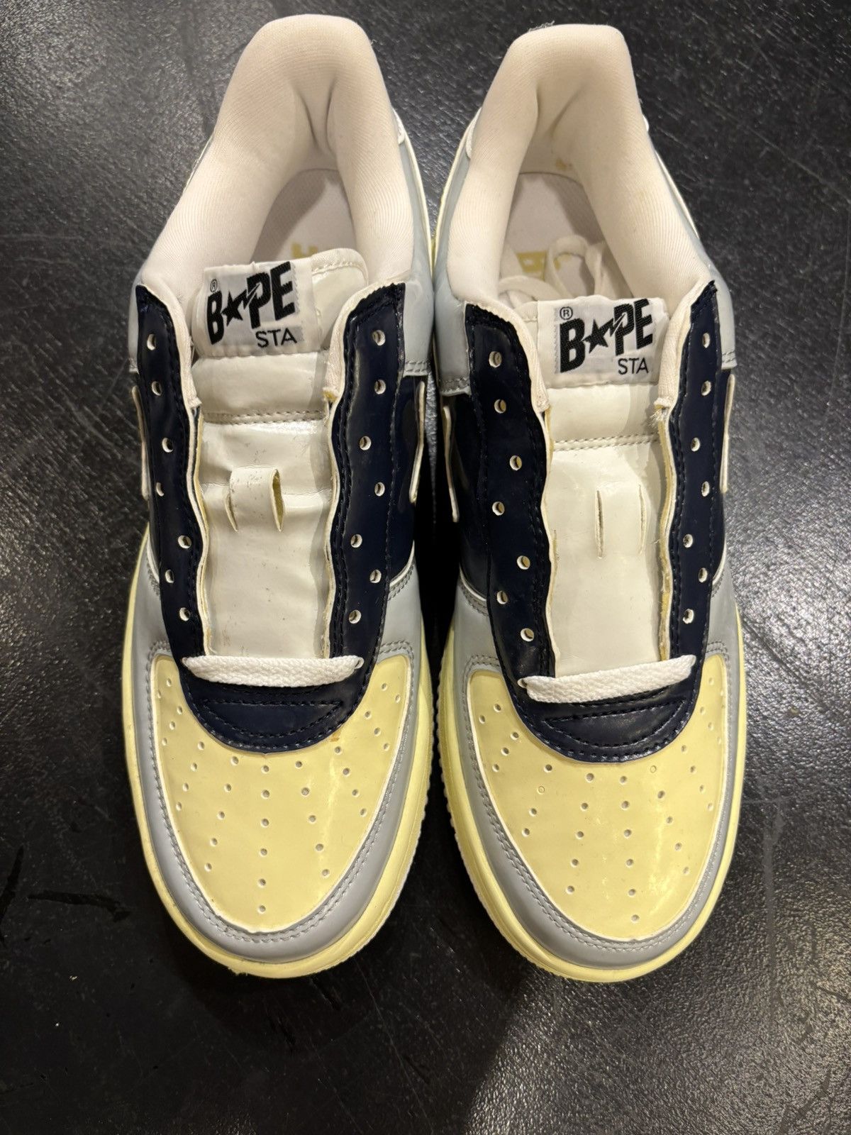 Bape Bapesta FS001 Low Cream/Blue Size US 9.5 / EU 42-43 - 4 Thumbnail