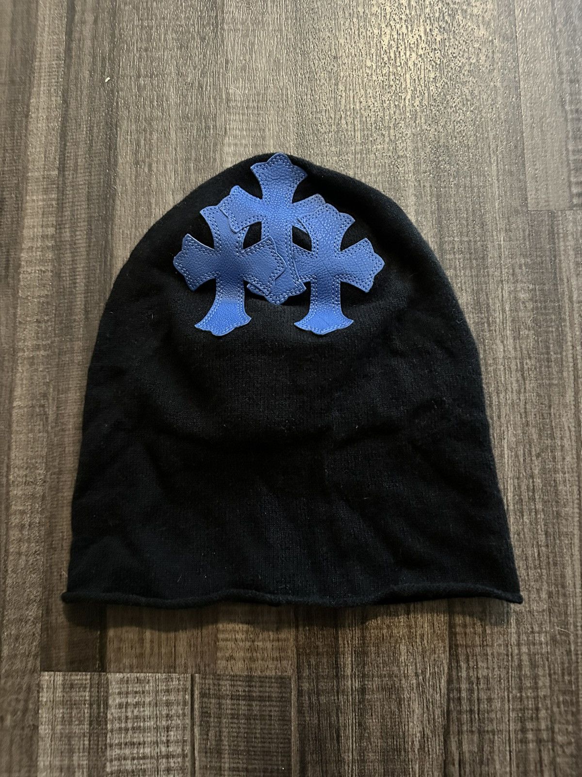 Chrome Hearts Crome Hearts Triple Cross Blue Beanie Size ONE SIZE - 1 Thumbnail