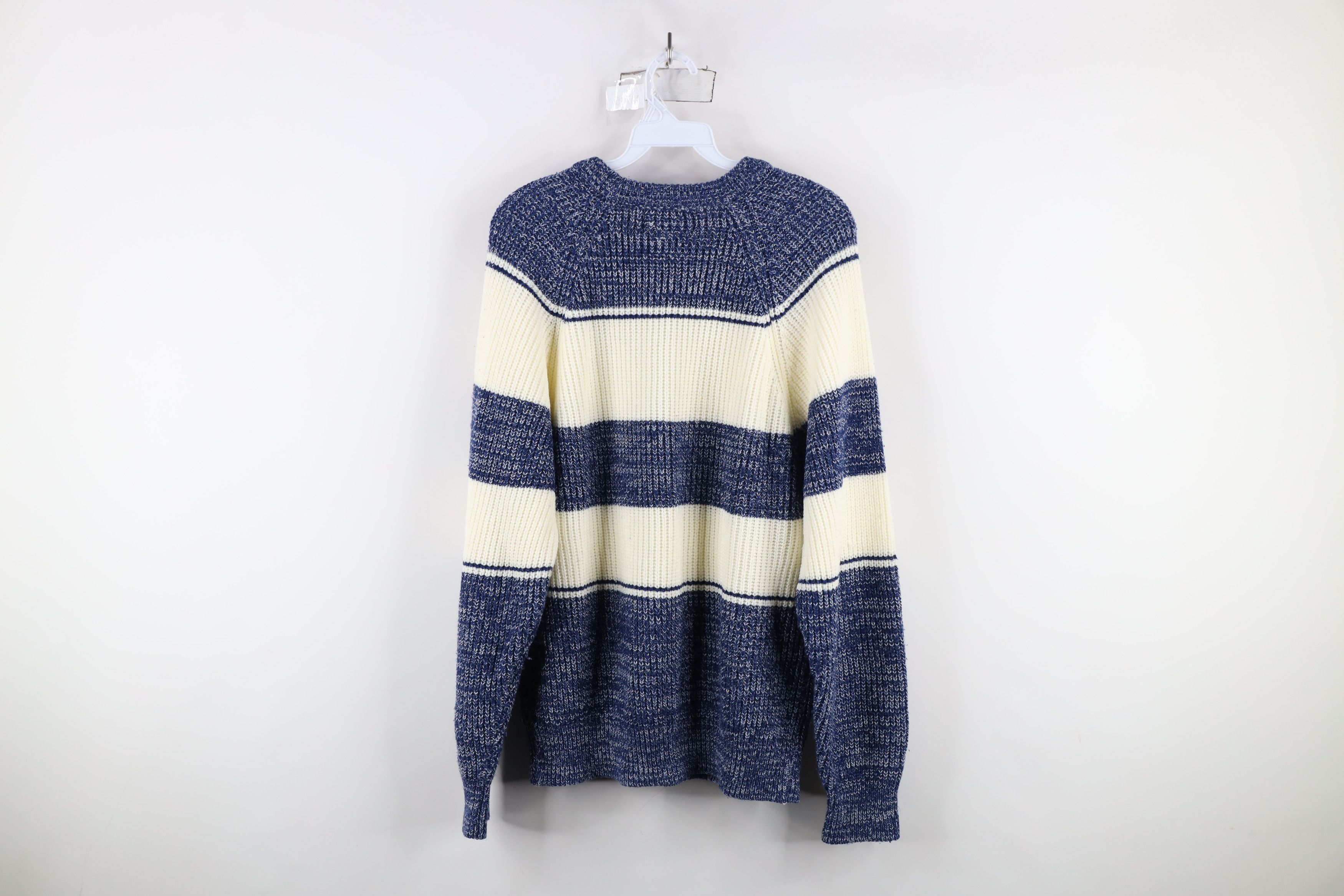 Vintage Vintage 90s Streetwear Block Chunky Ribbed Knit Sweater Size L / US 10 / IT 46 - 7 Thumbnail
