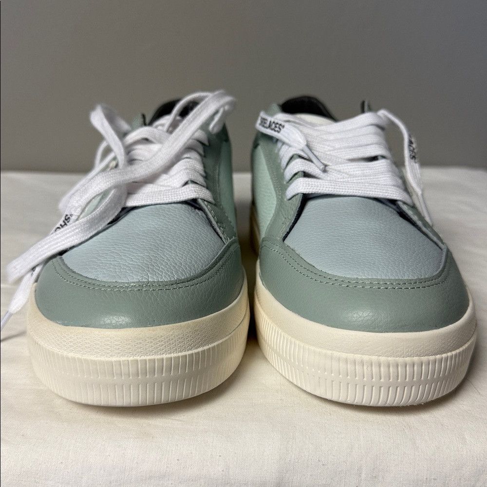 Off-White Off-White Low Vulcanized Leather Sneakers Green/Grey Size 4 Size US 11 / EU 44 - 3 Thumbnail