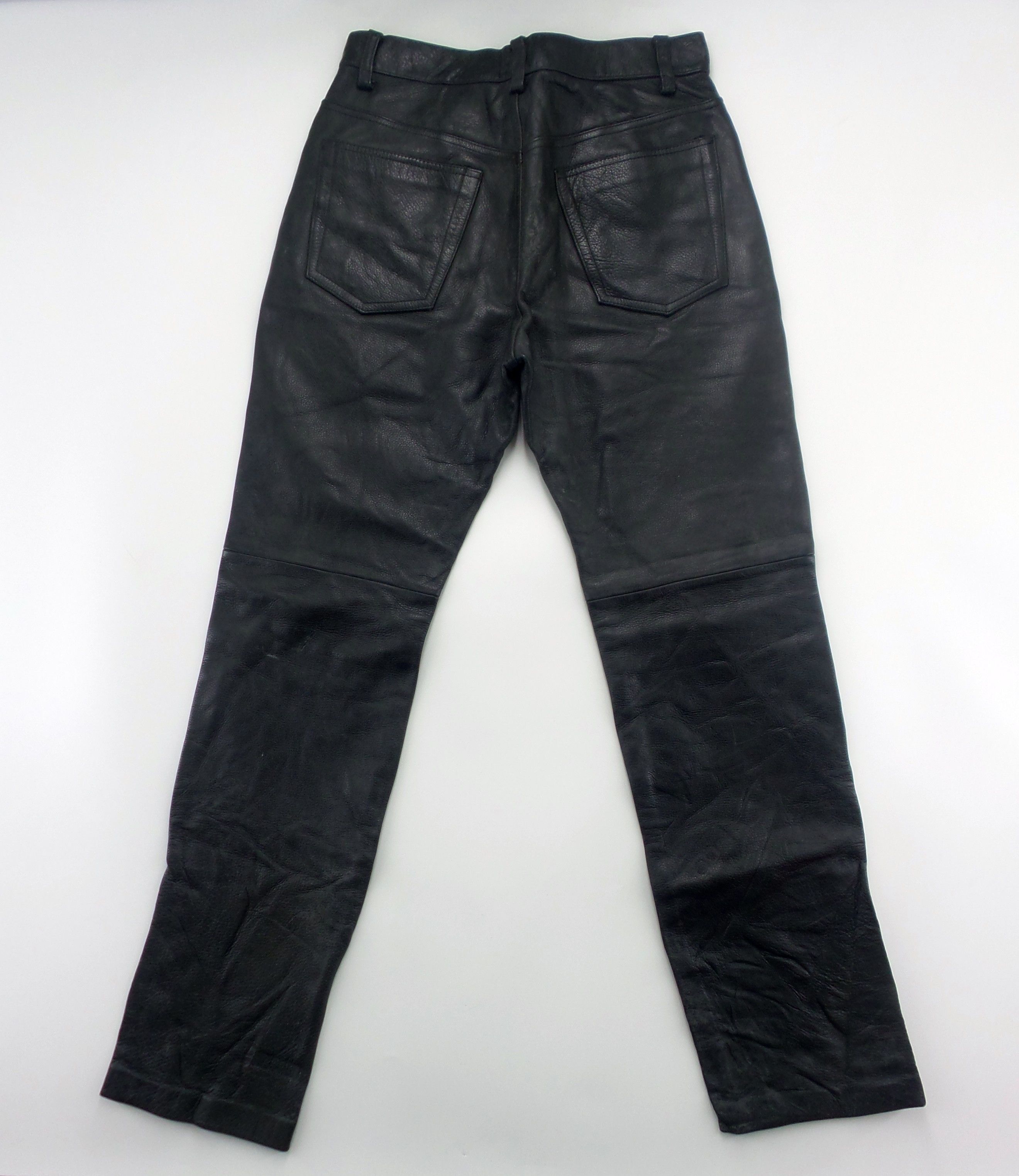 Leather × Vintage Vintage Wrinkle GGG Pour Homme Leather Pants W30xL44.5 Size US 30 / EU 46 - 8 Thumbnail