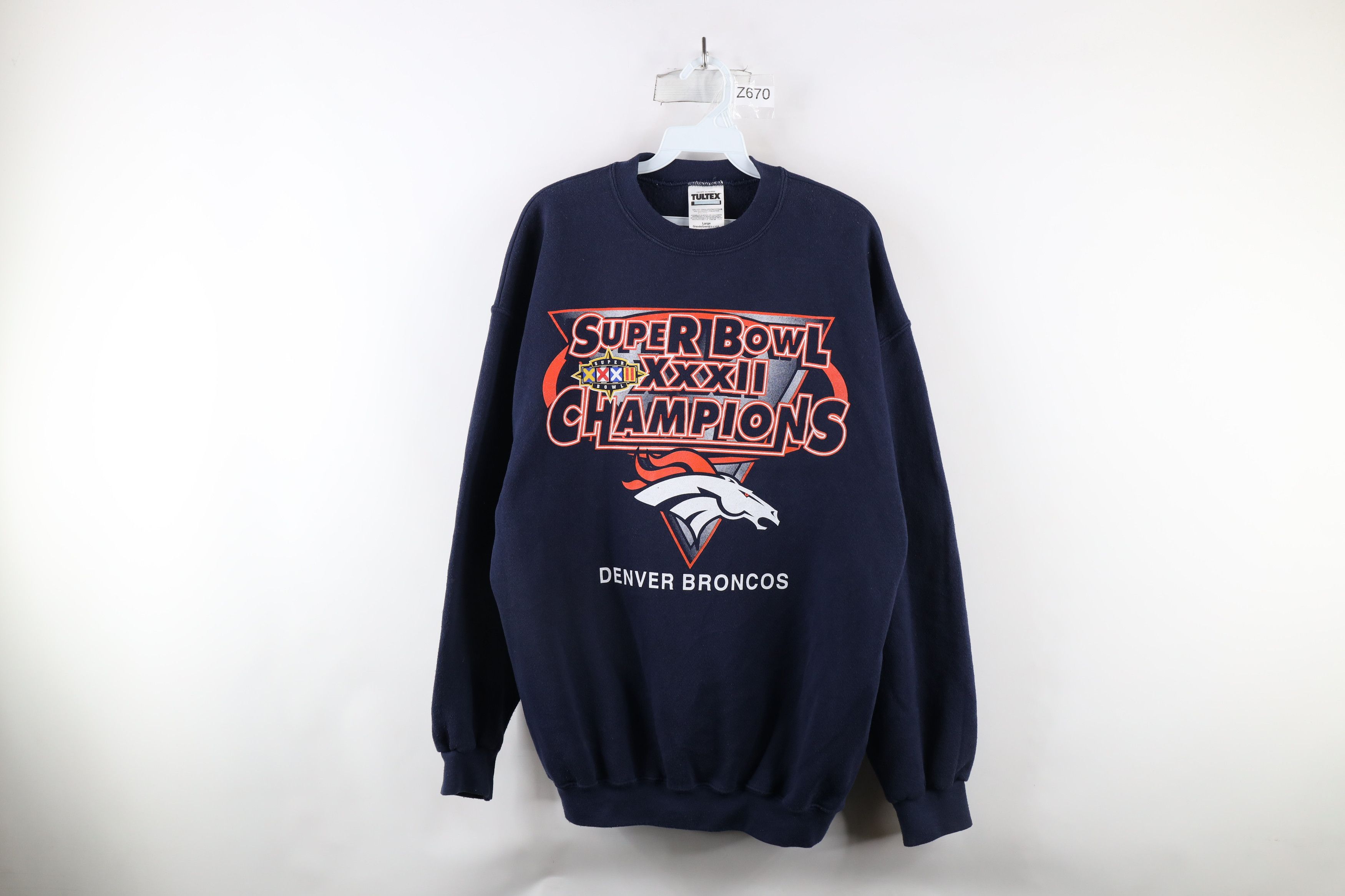 Vintage Vintage 90s Super Bowl Champs Denver Broncos Sweatshirt Size US L / EU 52-54 / 3 - 1 Thumbnail