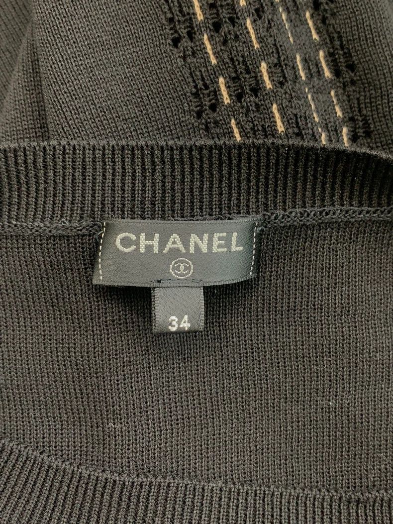 Chanel Chanel Black striped dress Size XXS / US 00 / IT 34 - 4 Thumbnail