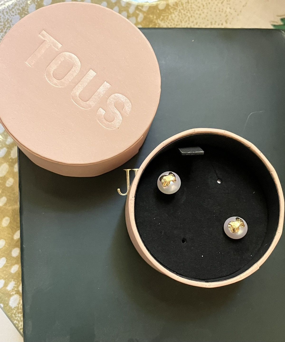 TOUS 18k yellow gold pearl earrings with tag Size ONE SIZE - 3 Thumbnail