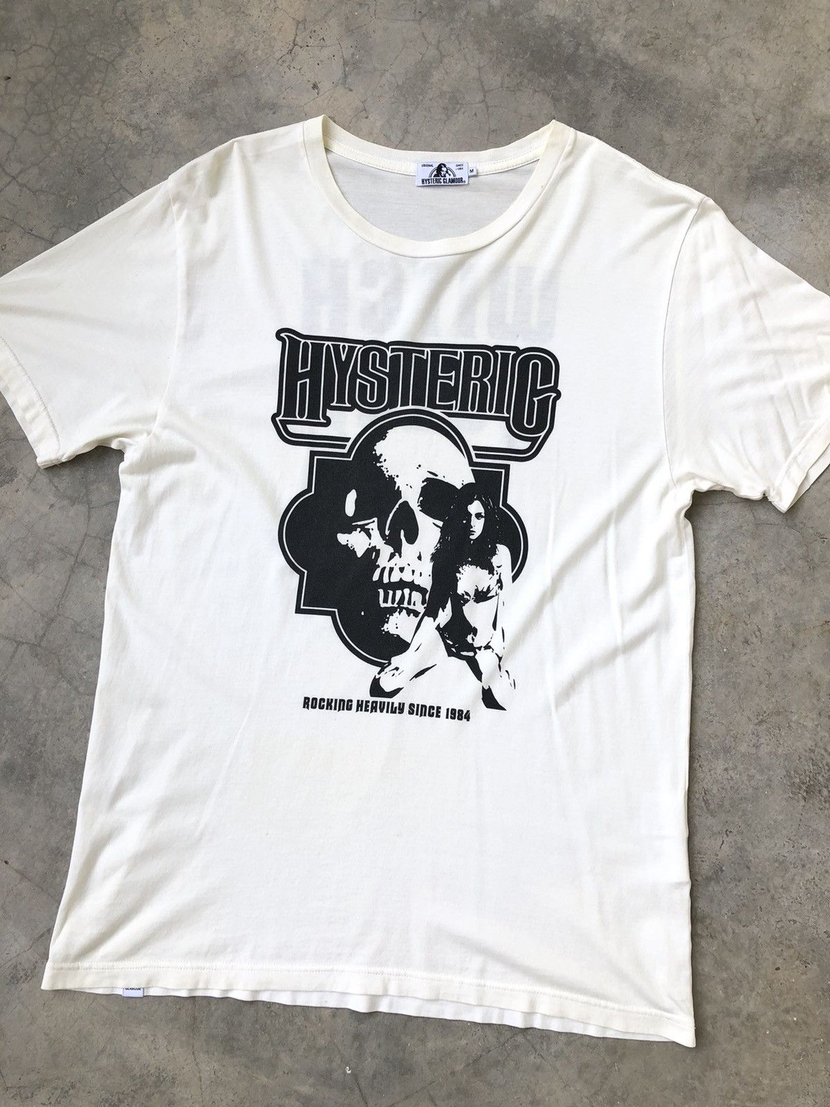 Y2K Hysteric Glamour Skull Naked Rock Girl Witch Queen Tee