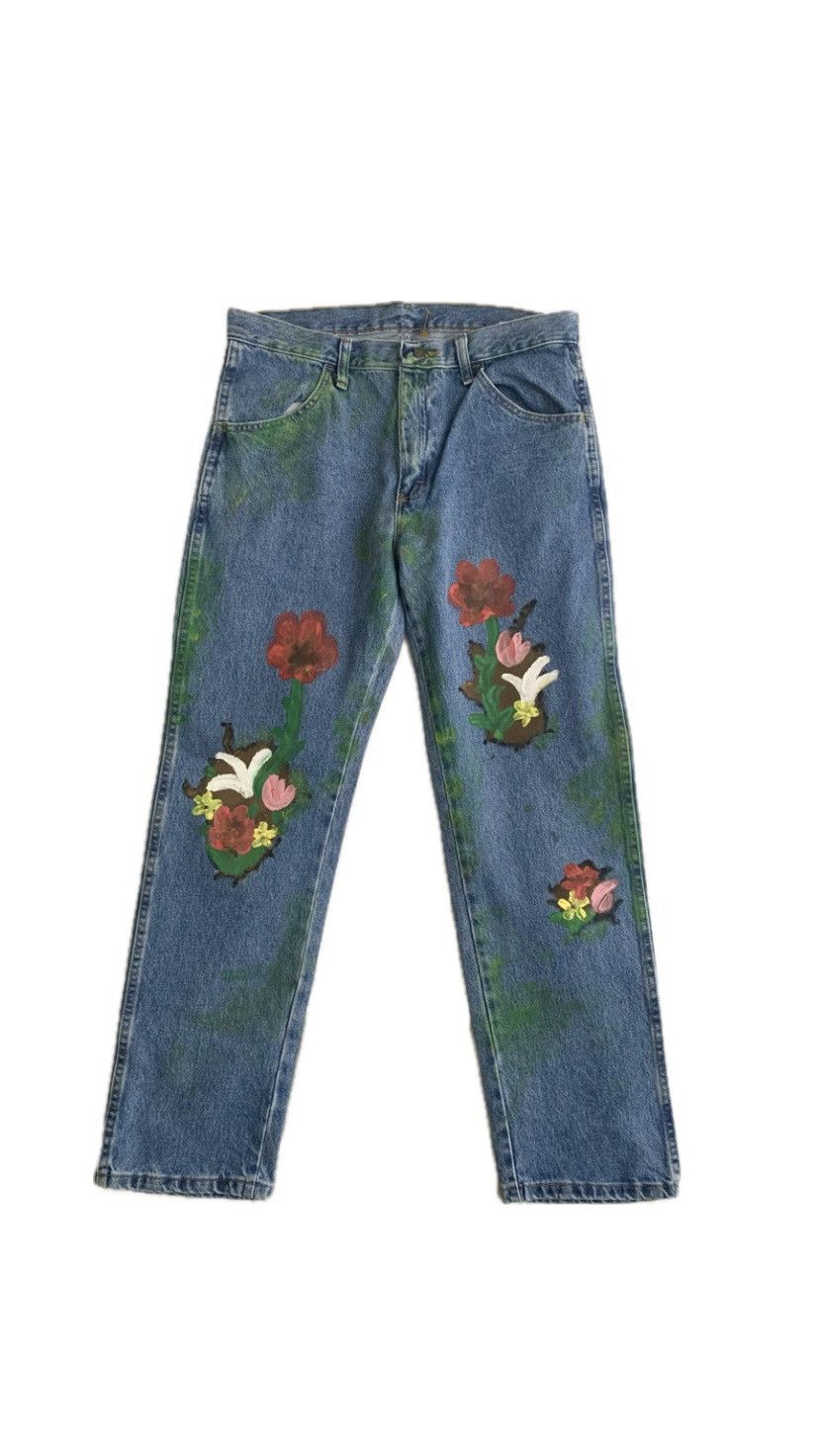 Wrangler Hand paint floral jeans Size US 32 / EU 48 - 1 Thumbnail