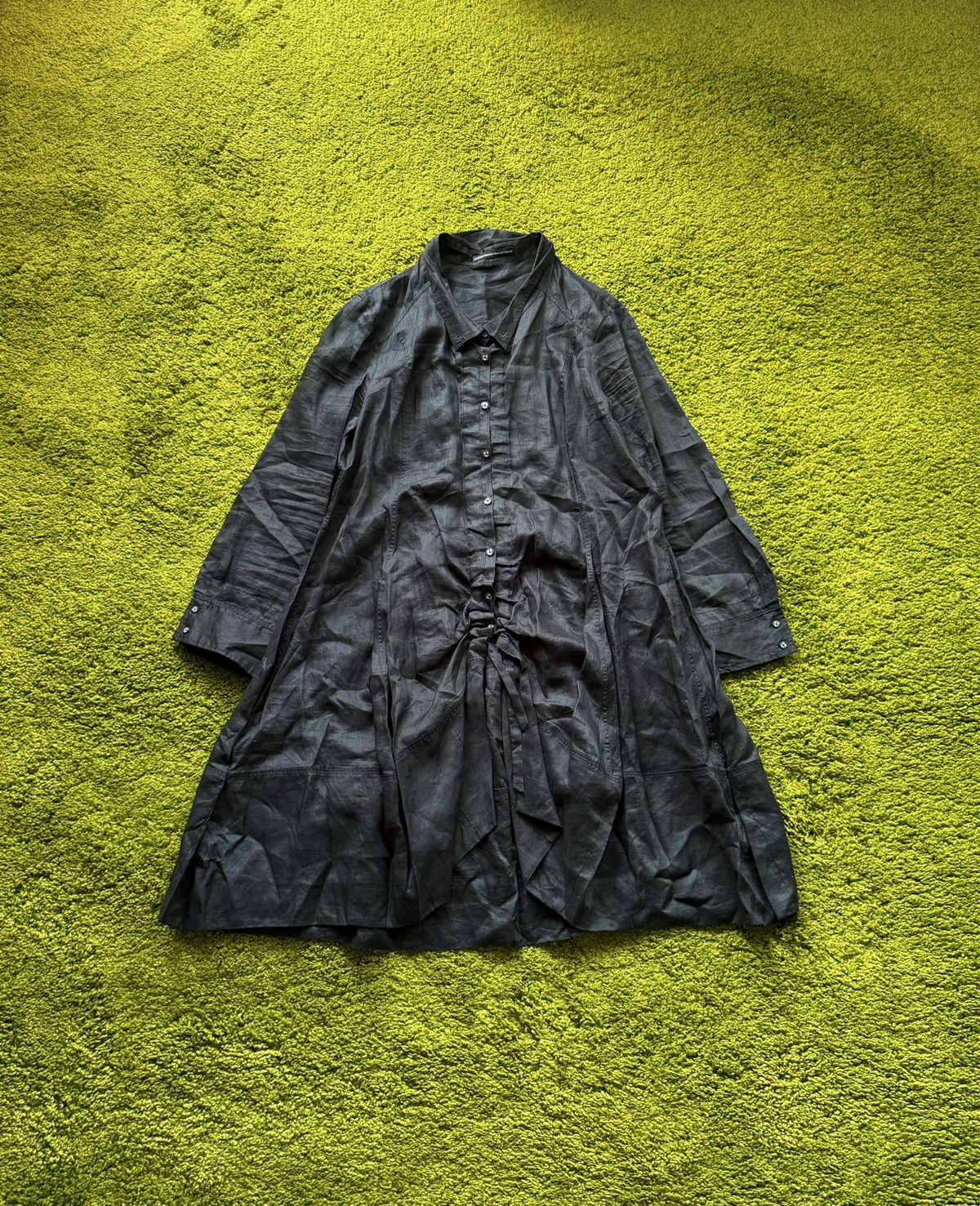 Designer × Marithe + Francois Girbaud Marithe Francois Girbaud avant garde 100% ramie dress Size XL / US 12-14 / IT 48-50 - 1 Thumbnail