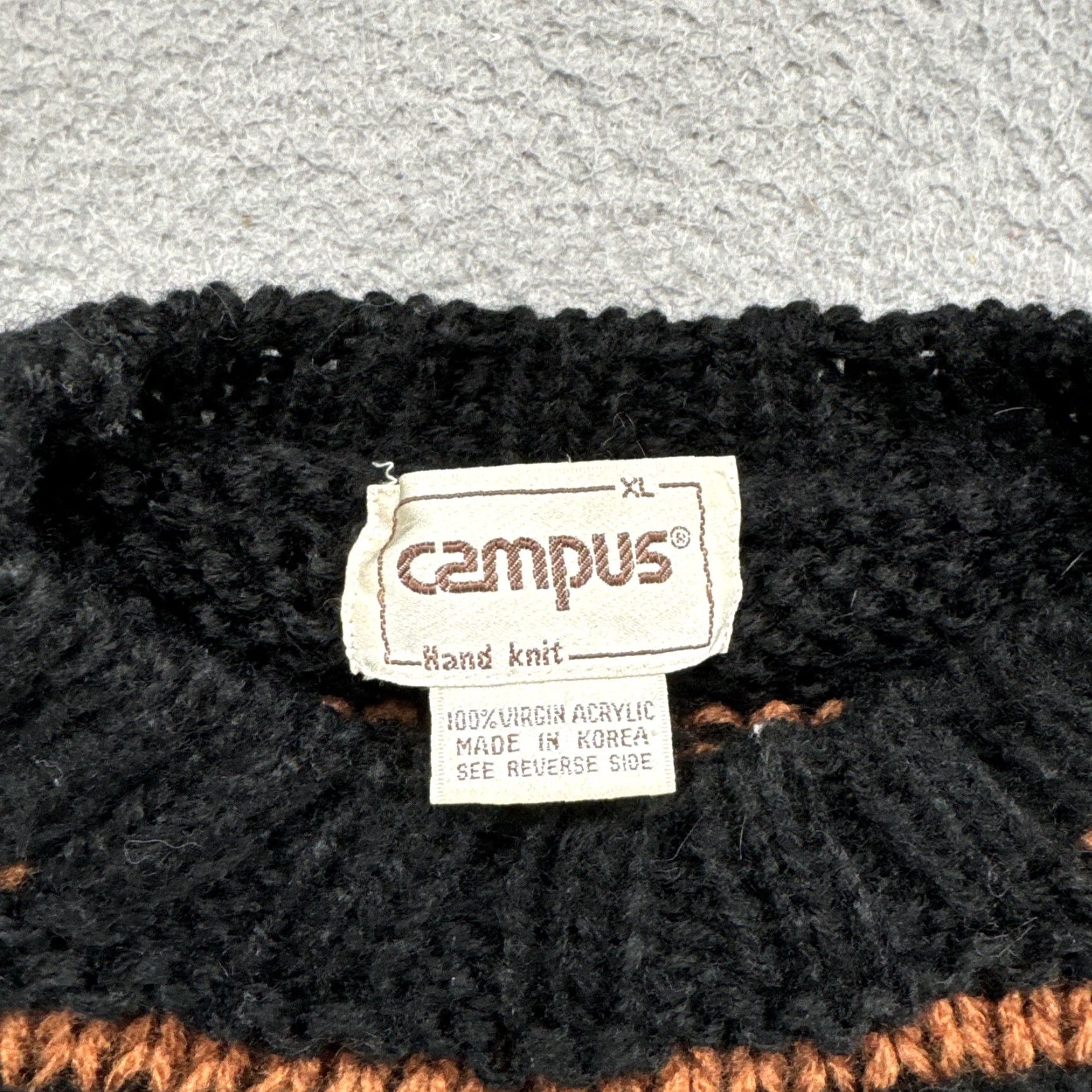 Vintage VINTAGE Campus Hand Knit Striped Pullover Sweater Men’s XL Size US XL / EU 56 / 4 - 3 Thumbnail