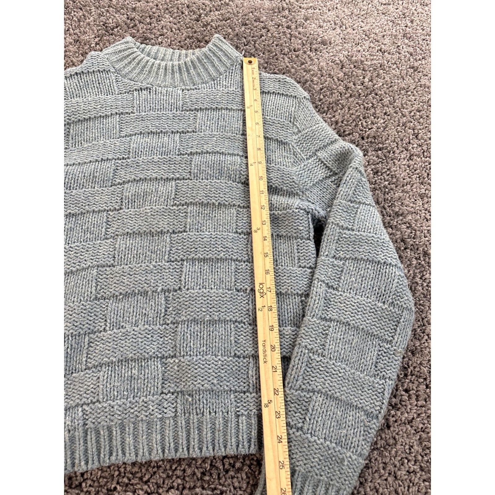 Vintage VINTAGE Wool Kodel Sweater Womens XL Blue Cable-Knit 80s Pullover Grandma Chunky Knit Size XL / US 12-14 / IT 48-50 - 2 Thumbnail