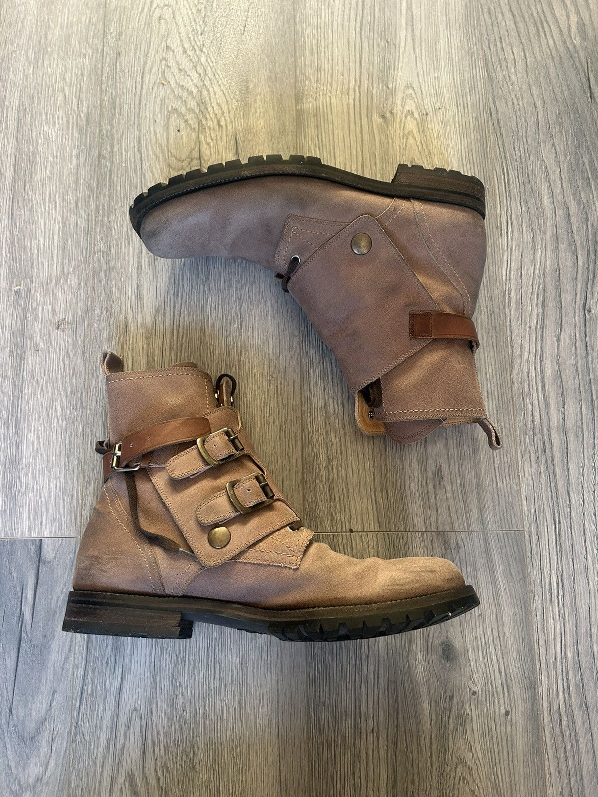 Dolce & Gabbana Dolce & Gabbana Buckled Suede Combat Boots Size US 8 / EU 41 - 4 Thumbnail