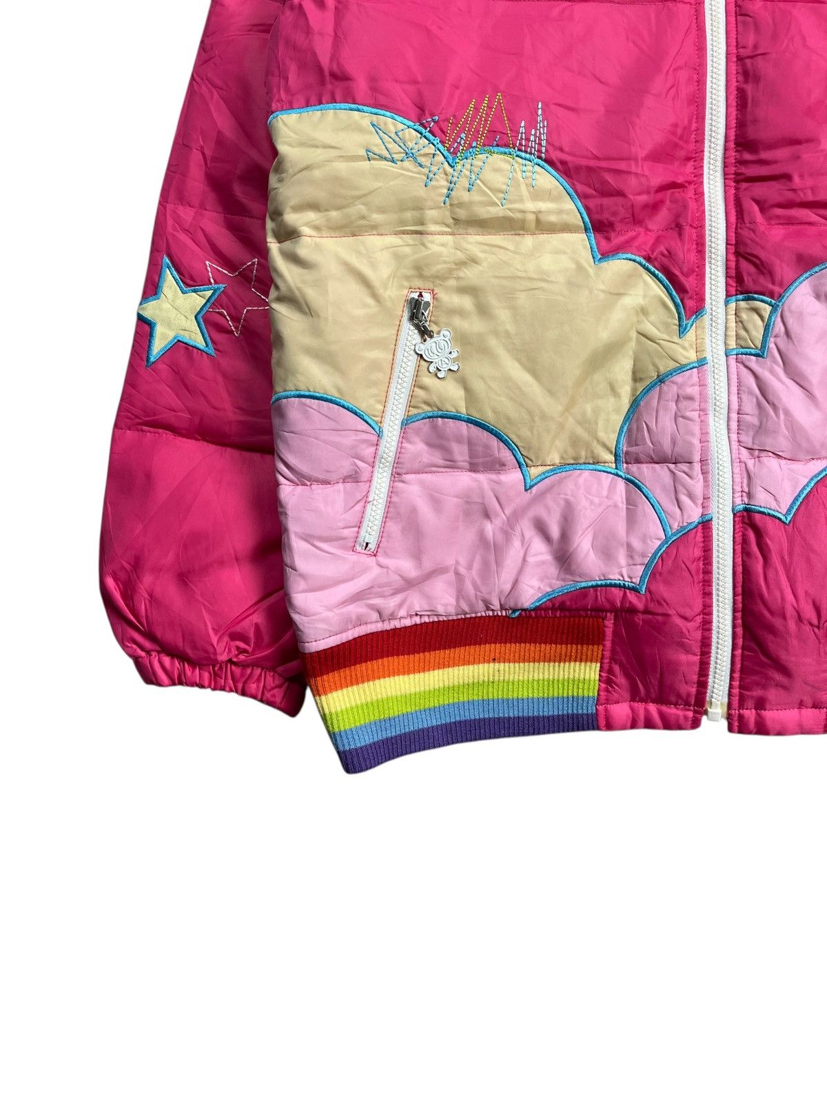 Hysteric Glamour 2000s Angel Blue - Fur Hoodie Patchwork Jacket Size US M / EU 48-50 / 2 - 6 Thumbnail