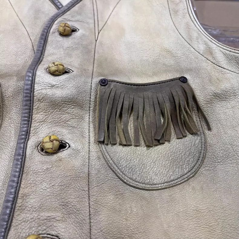 RRL Ralph Lauren RRL Ralph Lauren Make old tassel leather vest Size US M / EU 48-50 / 2 - 4 Thumbnail