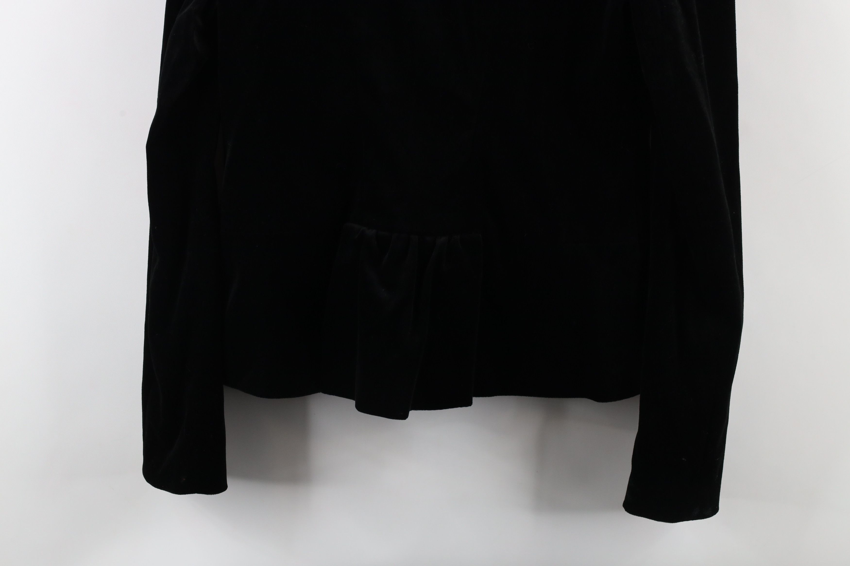 Diane von Furstenberg × Vintage Diane von Furstenberg Lucille Velvet Velour Jacket Black Size M / US 6-8 / IT 42-44 - 14 Thumbnail