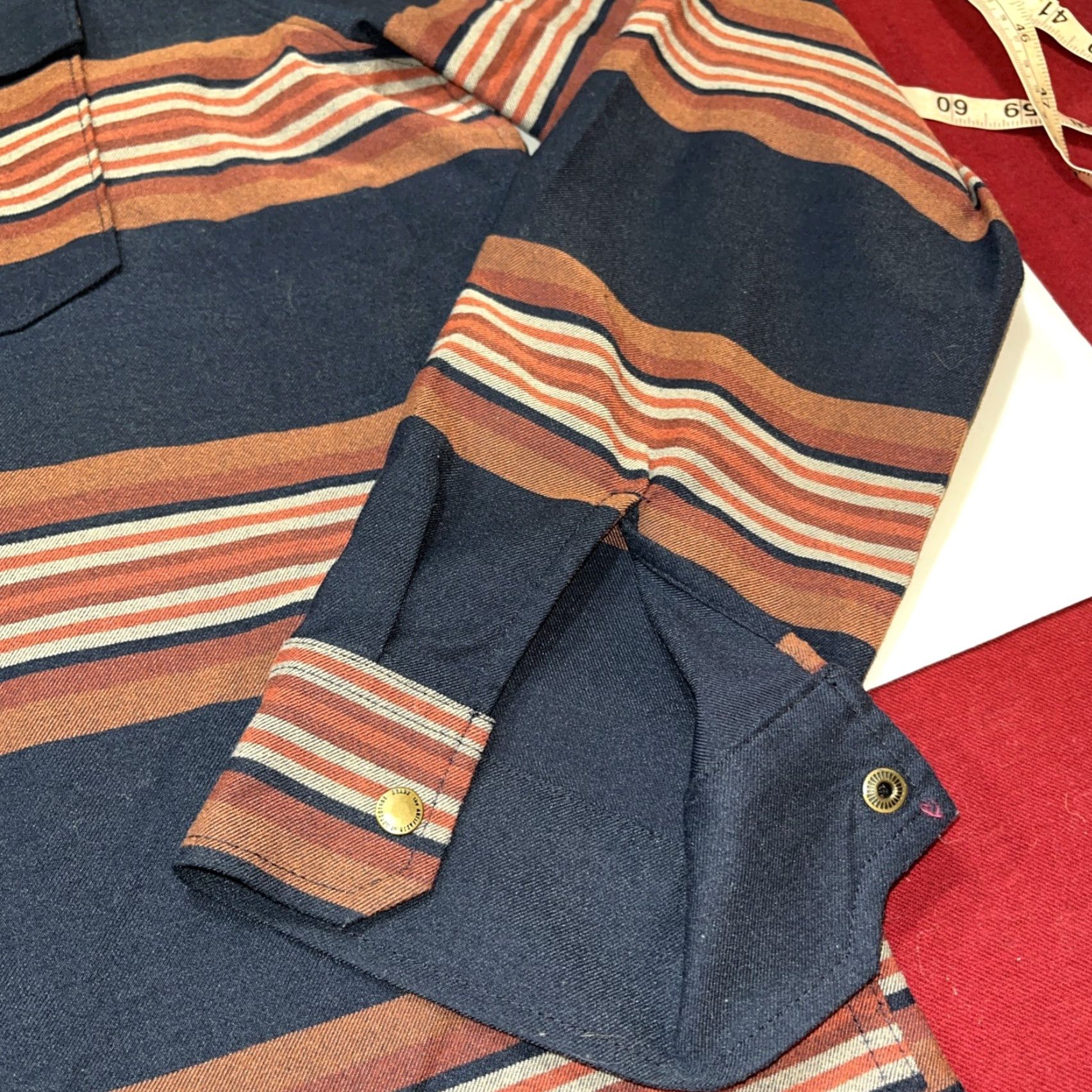 Roark VINTAGE not applicable; Roark Shirt Diablo Flannel Striped Blue Brown Wool Men’s XL Snap up Classic Fit Shirt Size US XL / EU 56 / 4 - 5 Thumbnail