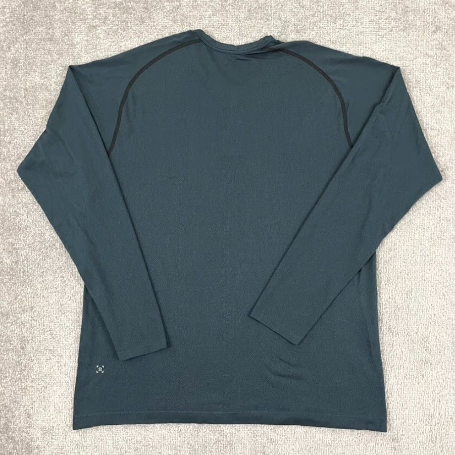 Lululemon LULULEMON Metal Vent Tech Shirt Mens XL Green Blue Henley Long Sleeve Active Gym Size US XL / EU 56 / 4 - 2 Thumbnail