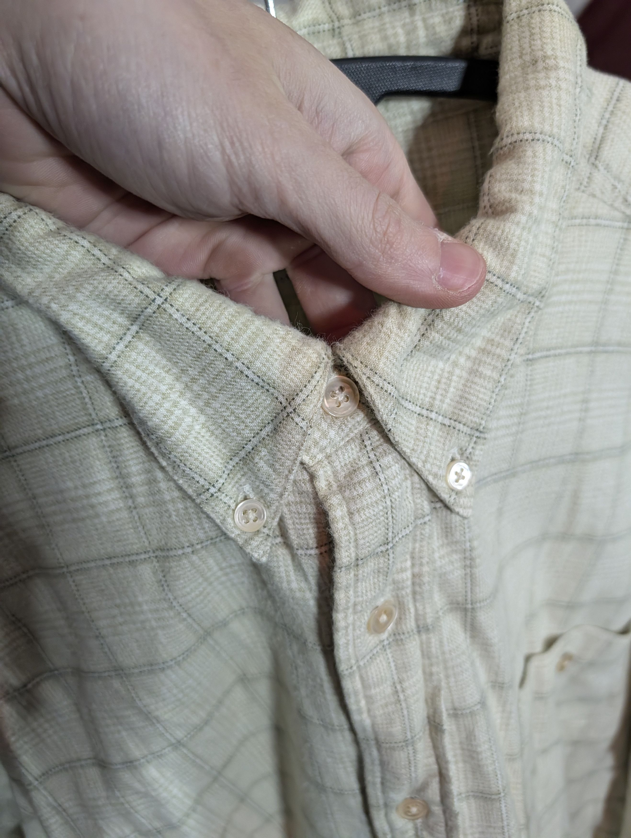 Orvis Vtg heavy flannel cotton check Portugal button-down shirt Size US XL / EU 56 / 4 - 3 Thumbnail