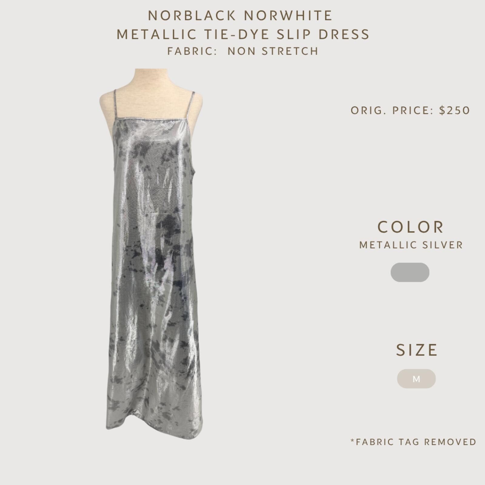 Other Norblack Norwhite Metallic Slip Dress Silver M Size M / US 6-8 / IT 42-44 - 2 Thumbnail