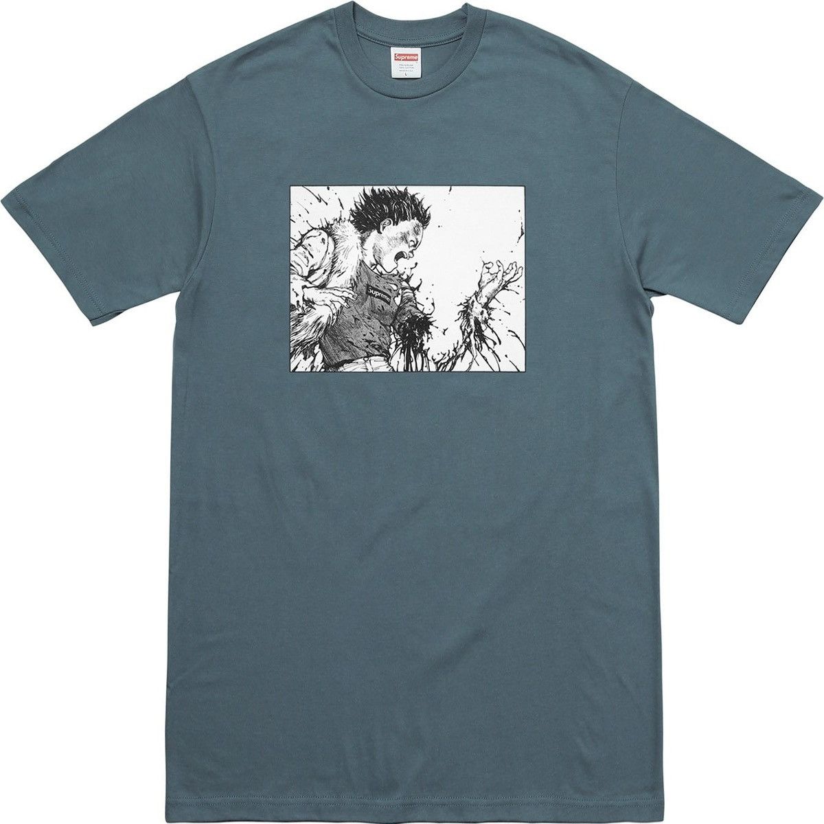 Supreme FW17 Akira x Supreme Arm Tee Dusty Blue Size US M / EU 48-50 / 2 - 1 Thumbnail