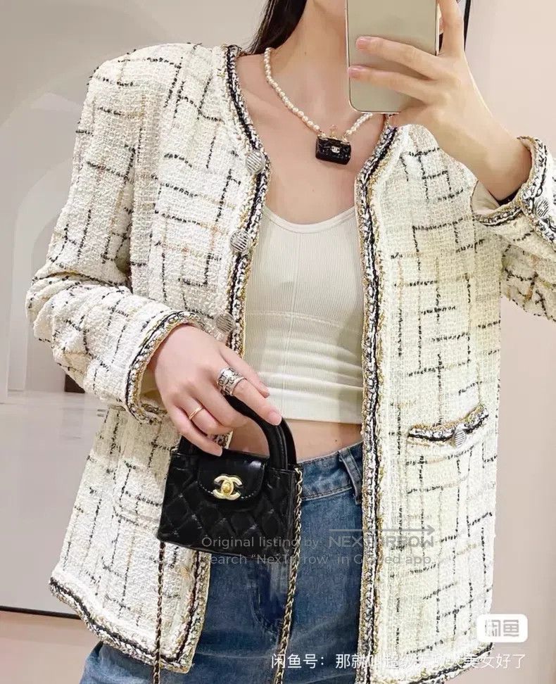 Chanel Chanel White current jacket Size XXS / US 00 / IT 34 - 7 Thumbnail