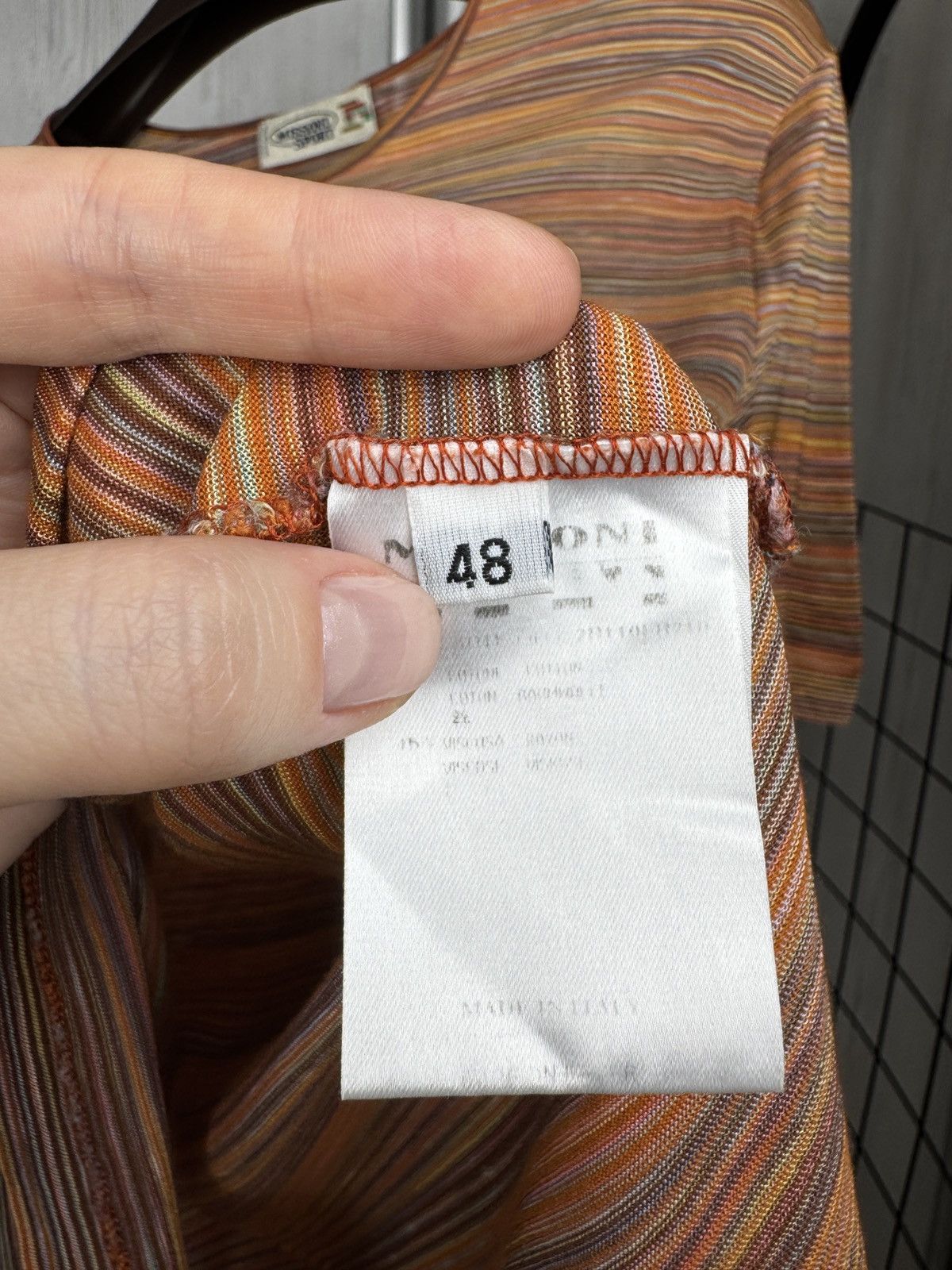 Missoni Missoni Sport Orange Striped Cotton Viscose SS tee shirt 48 Size XL / US 12-14 / IT 48-50 - 8 Thumbnail