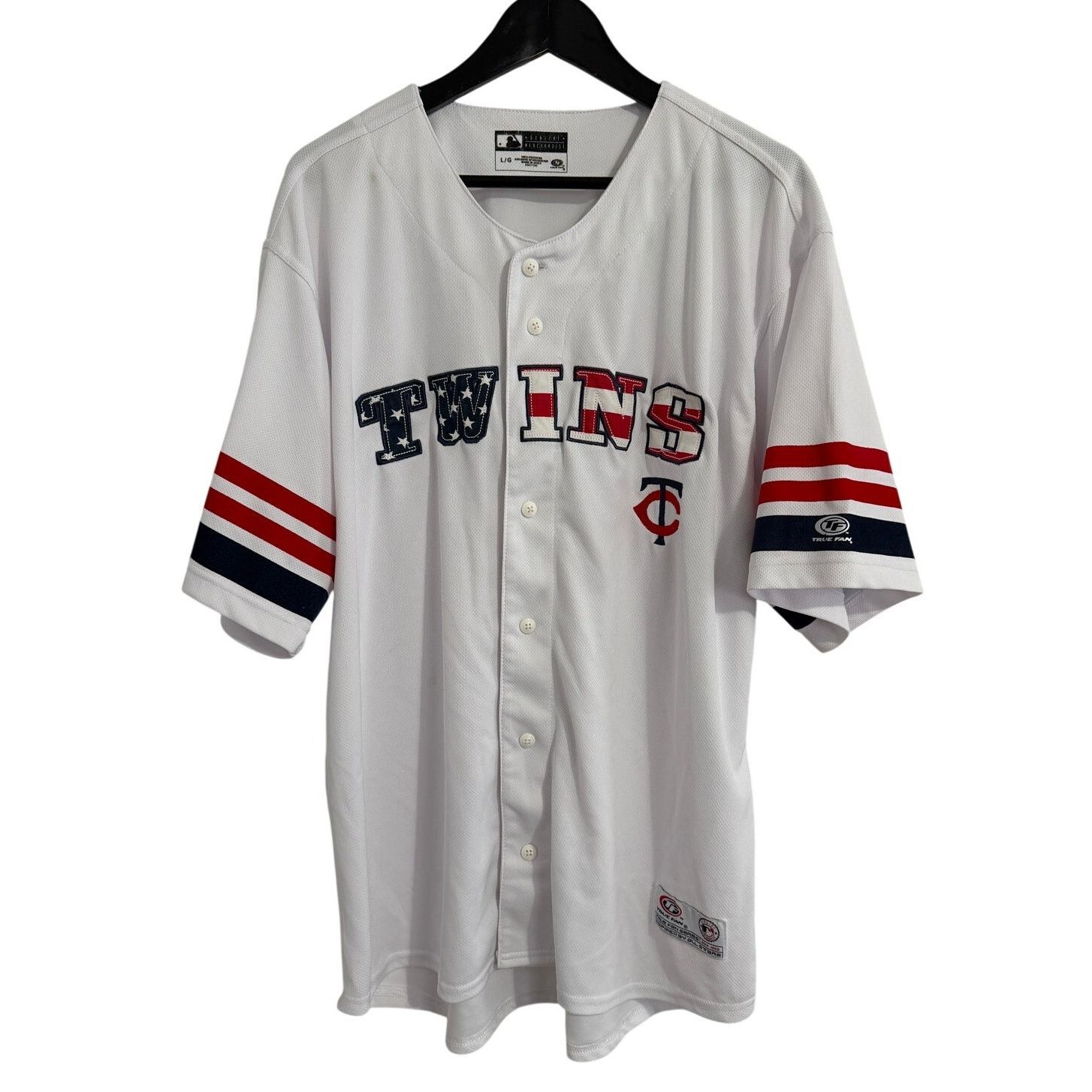 MLB Minnesota Twins American Flag Baseball Jersey Size Large Size US L / EU 52-54 / 3 - 1 Thumbnail