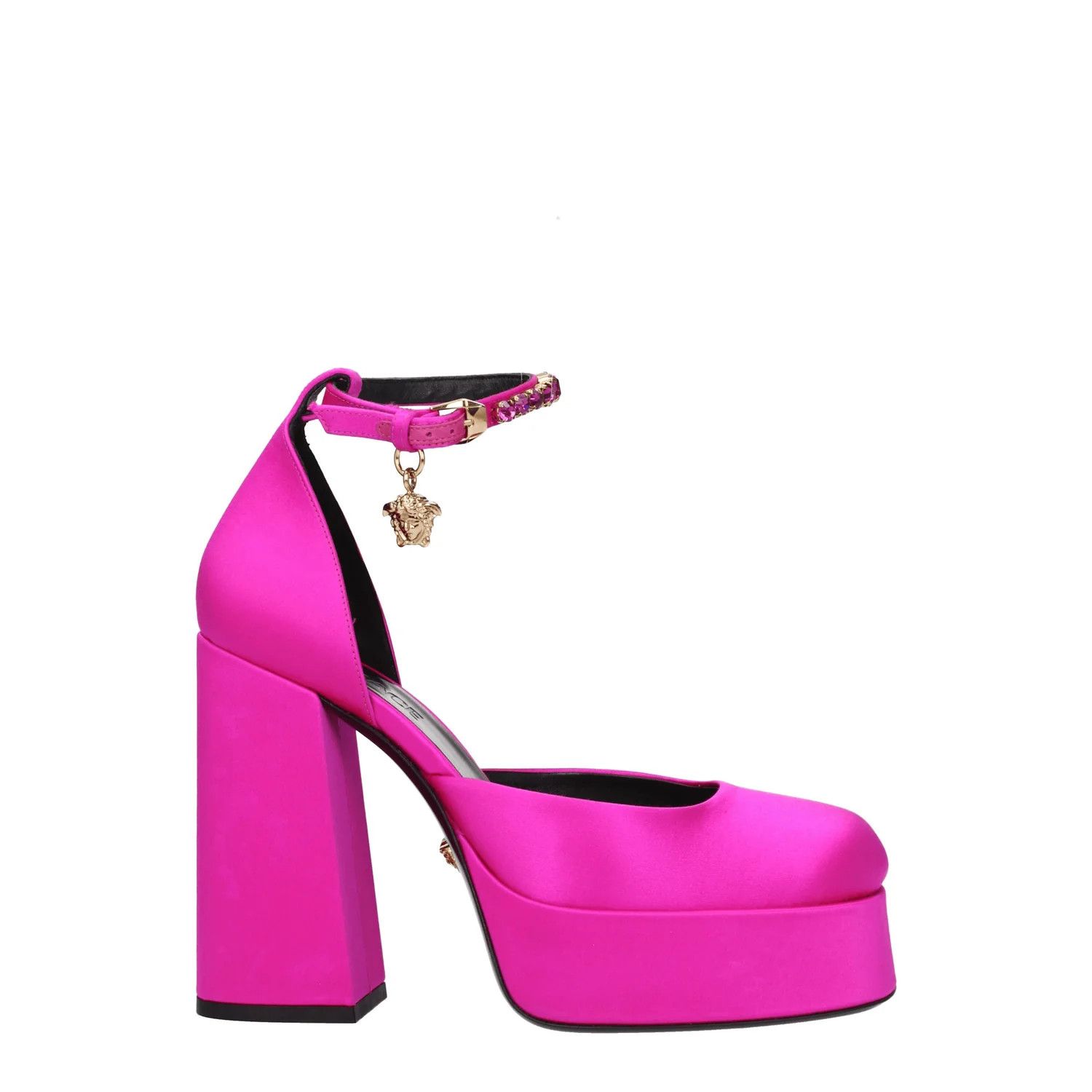 Versace ob1o1e0125 Satin Sandals in Fuchsia Size US 9 / IT 39 - 1 Thumbnail