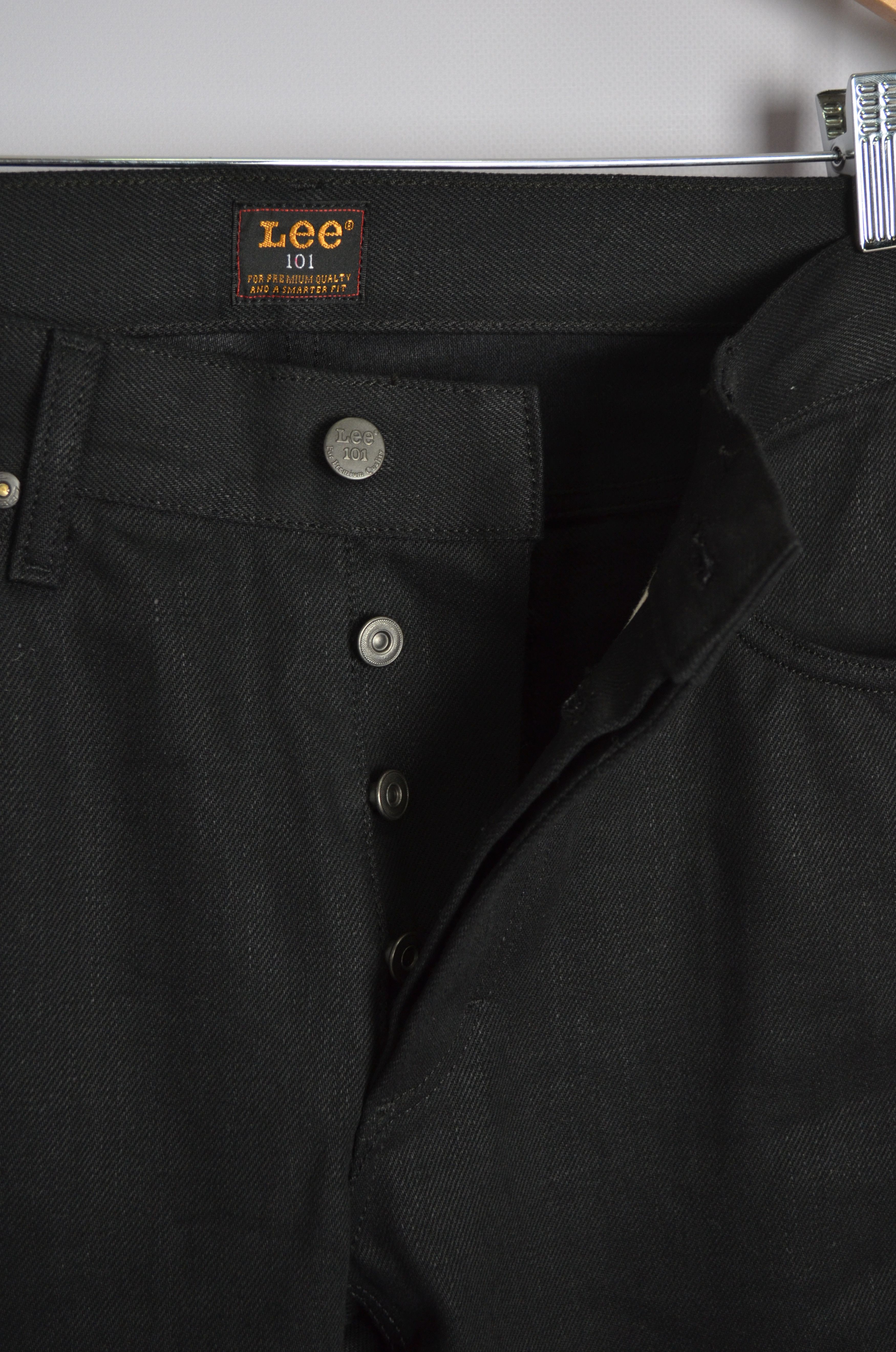 Designer × Japanese Brand × Lee Lee 101 101S Jeans Dry Selvedge Black 14oz Size W32 L32 Size US 32 / EU 48 - 6 Thumbnail