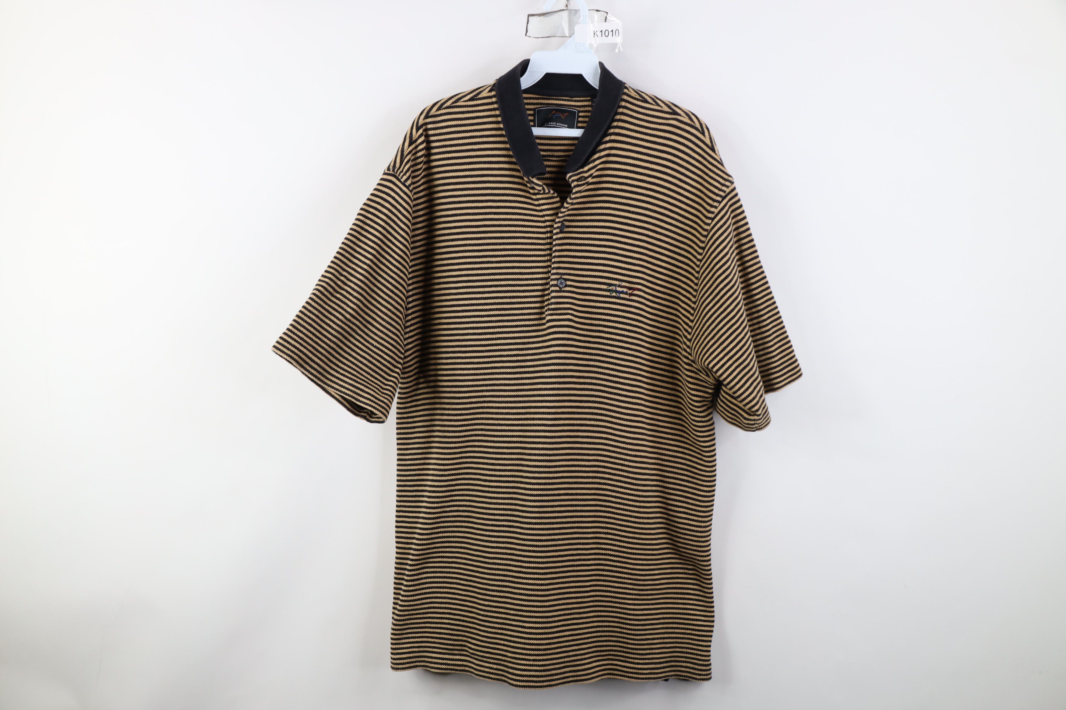 Vintage Vintage 90s Streetwear Thermal Knit Collared Golf Polo Shirt Size US L / EU 52-54 / 3 - 1 Thumbnail