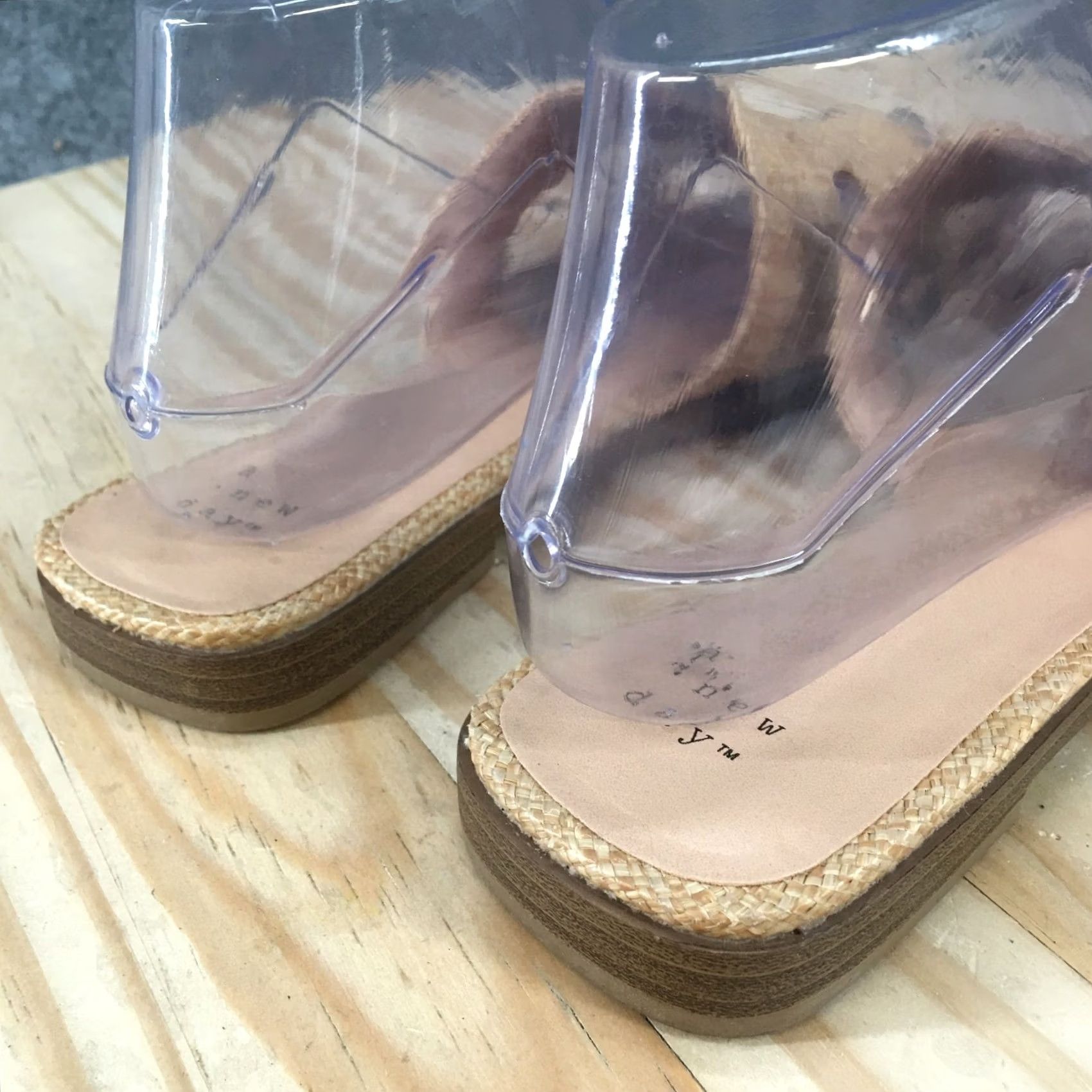 Vintage A New Day Sandals Womens 7.5 Casual Comfort Slip On Woven Flats Slide Beige Size US 8 / IT 38 - 5 Thumbnail