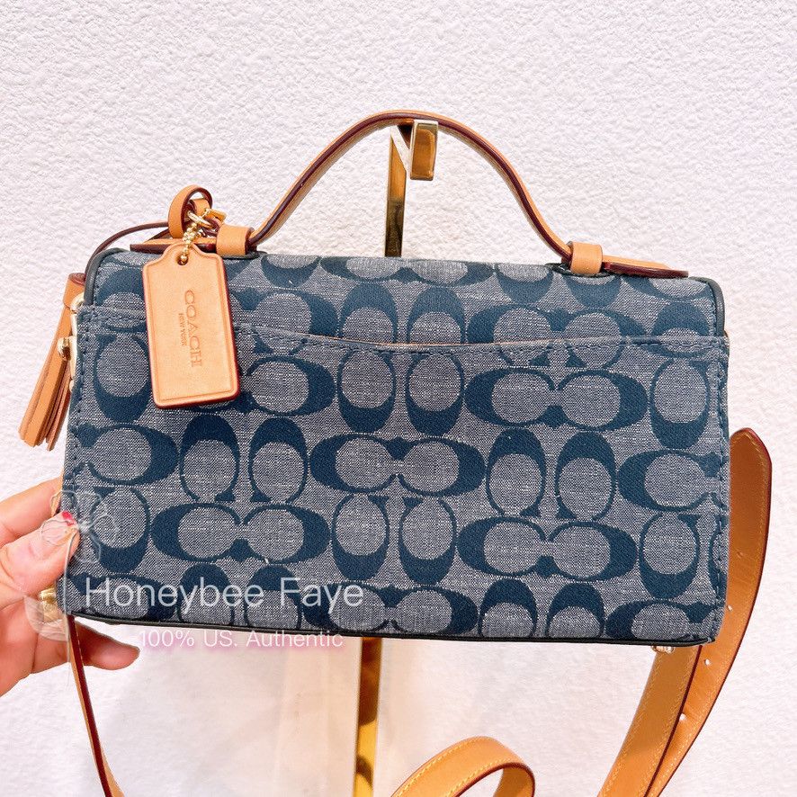 Coach Kleo Top Handle In Signature Chambray C8513 Size ONE SIZE - 4 Thumbnail