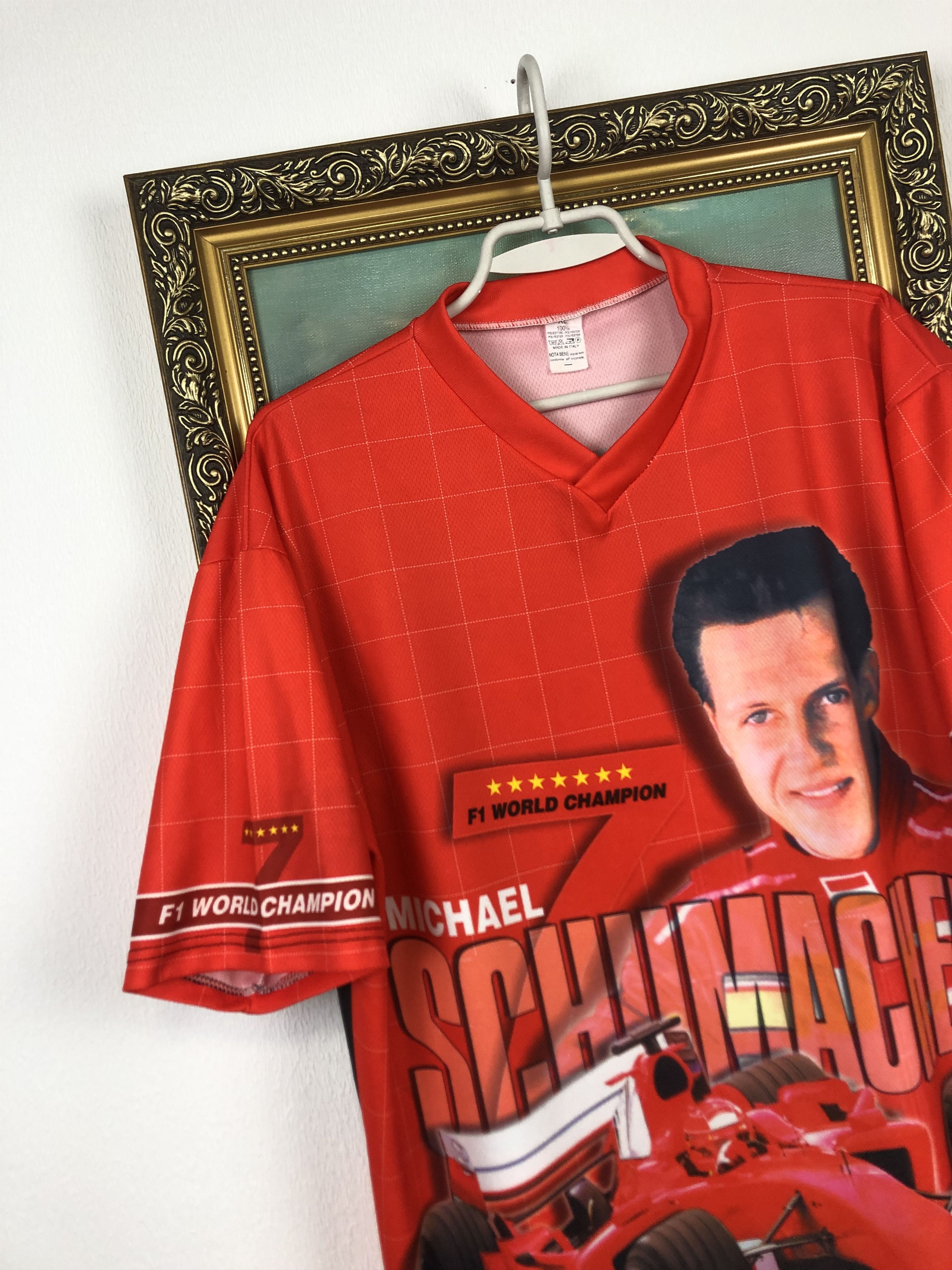Ferrari Vintage Michael Schumacher Ferrari Racing Jersey Shirt Rare Size US XXL / EU 58 / 5 - 4 Thumbnail